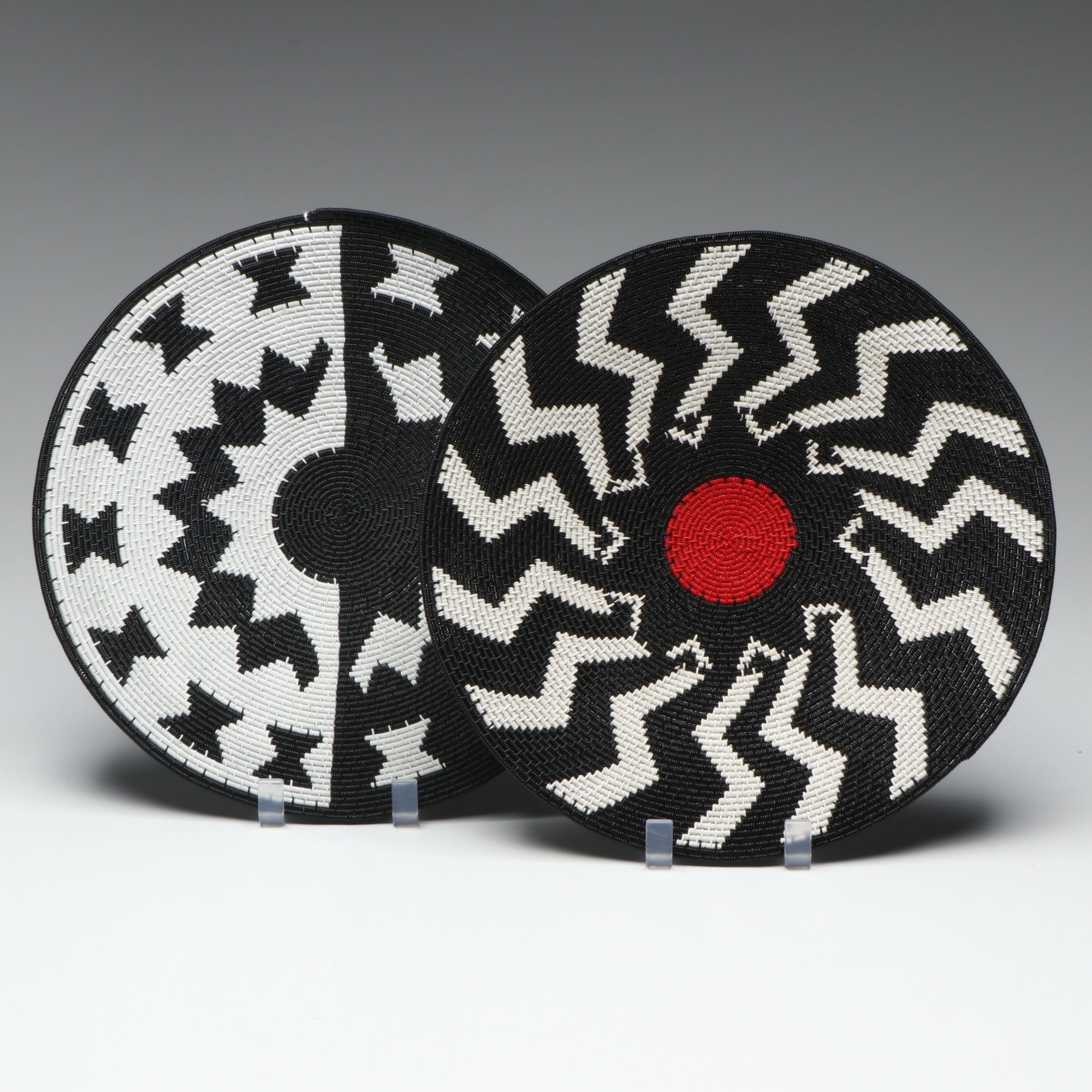 Zulu Artisan Crafted Round Telephone Wire Baskets