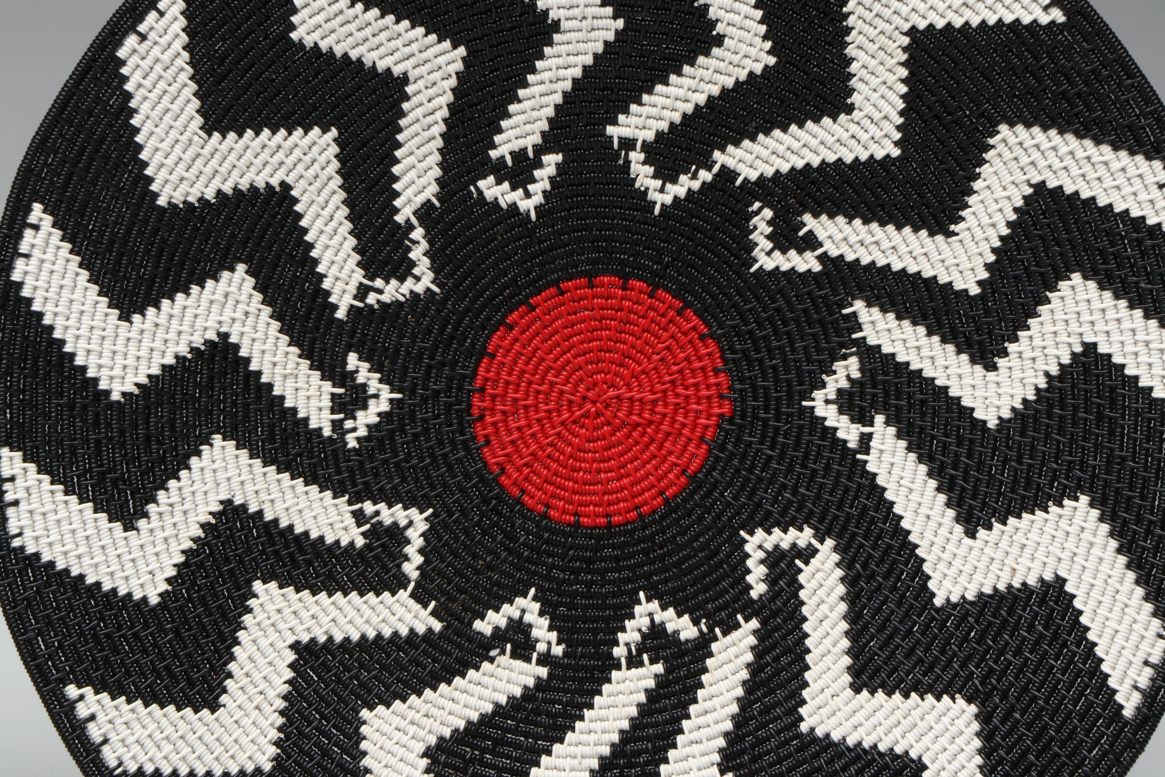 South African Zulu Artisan Crafted Round Telephone Wire Baskets