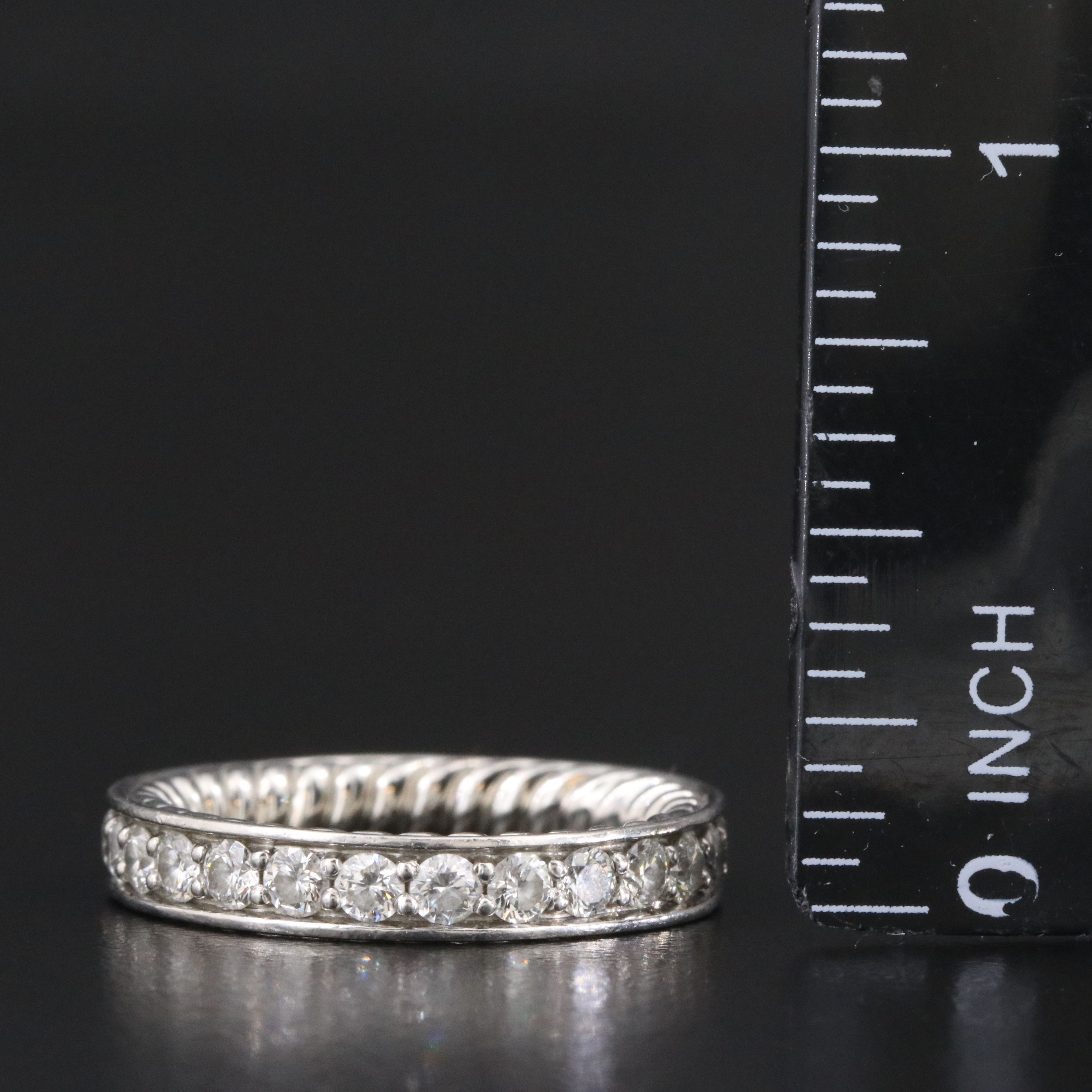 David Yurman DY Eden Platinum 1.30 CTW Diamond Eternity Ring