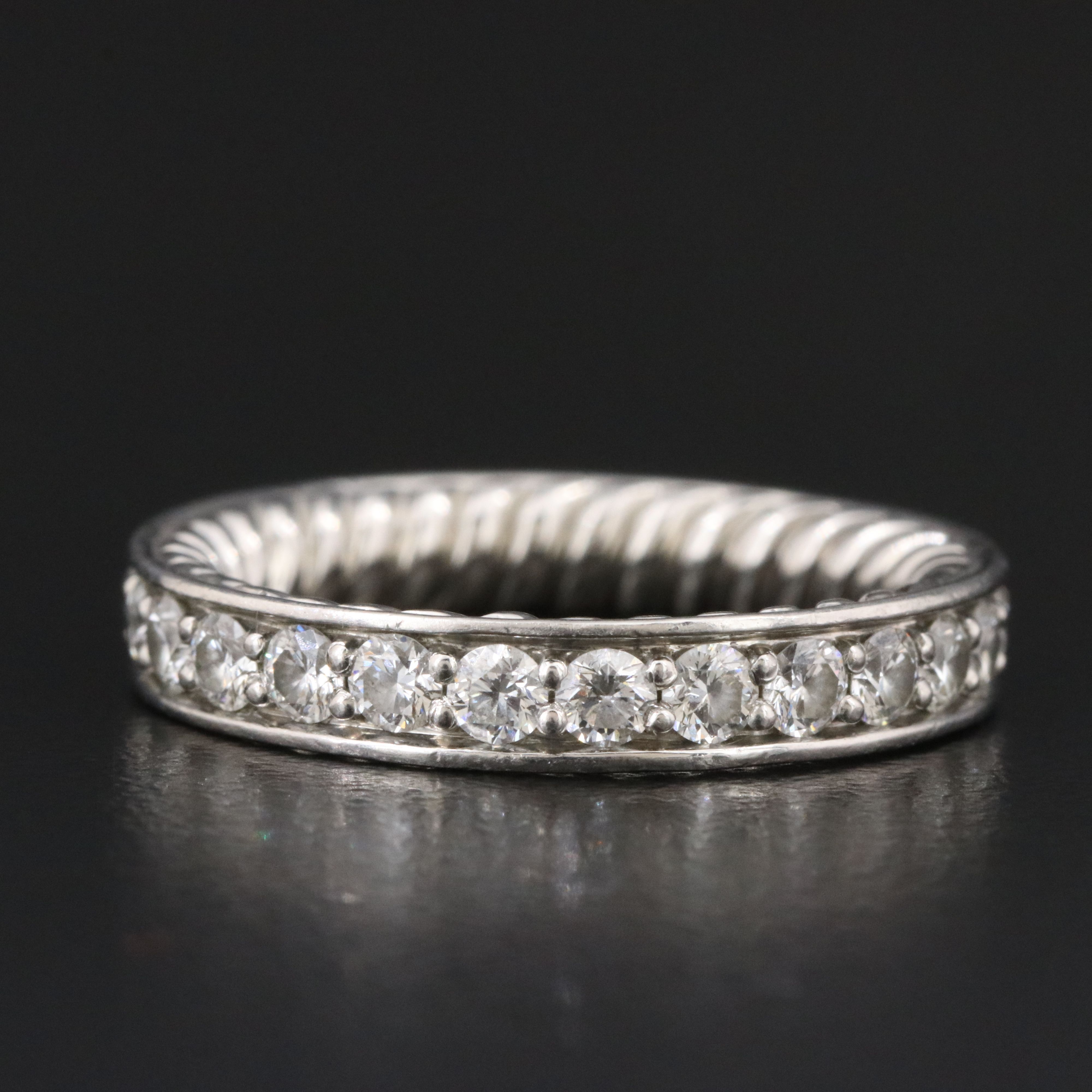David Yurman DY Eden Platinum 1.30 CTW Diamond Eternity Ring