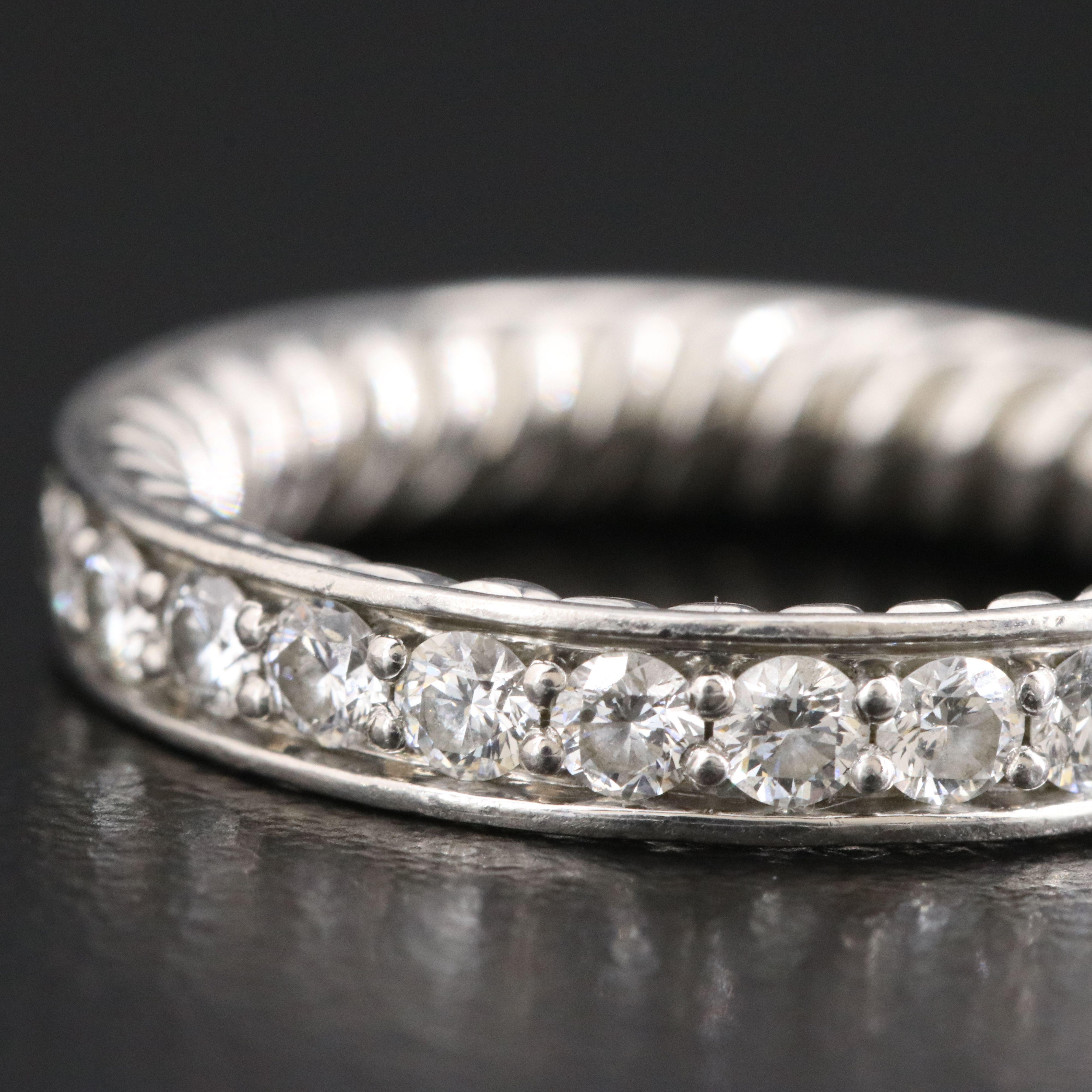 David Yurman DY Eden Platinum 1.30 CTW Diamond Eternity Ring