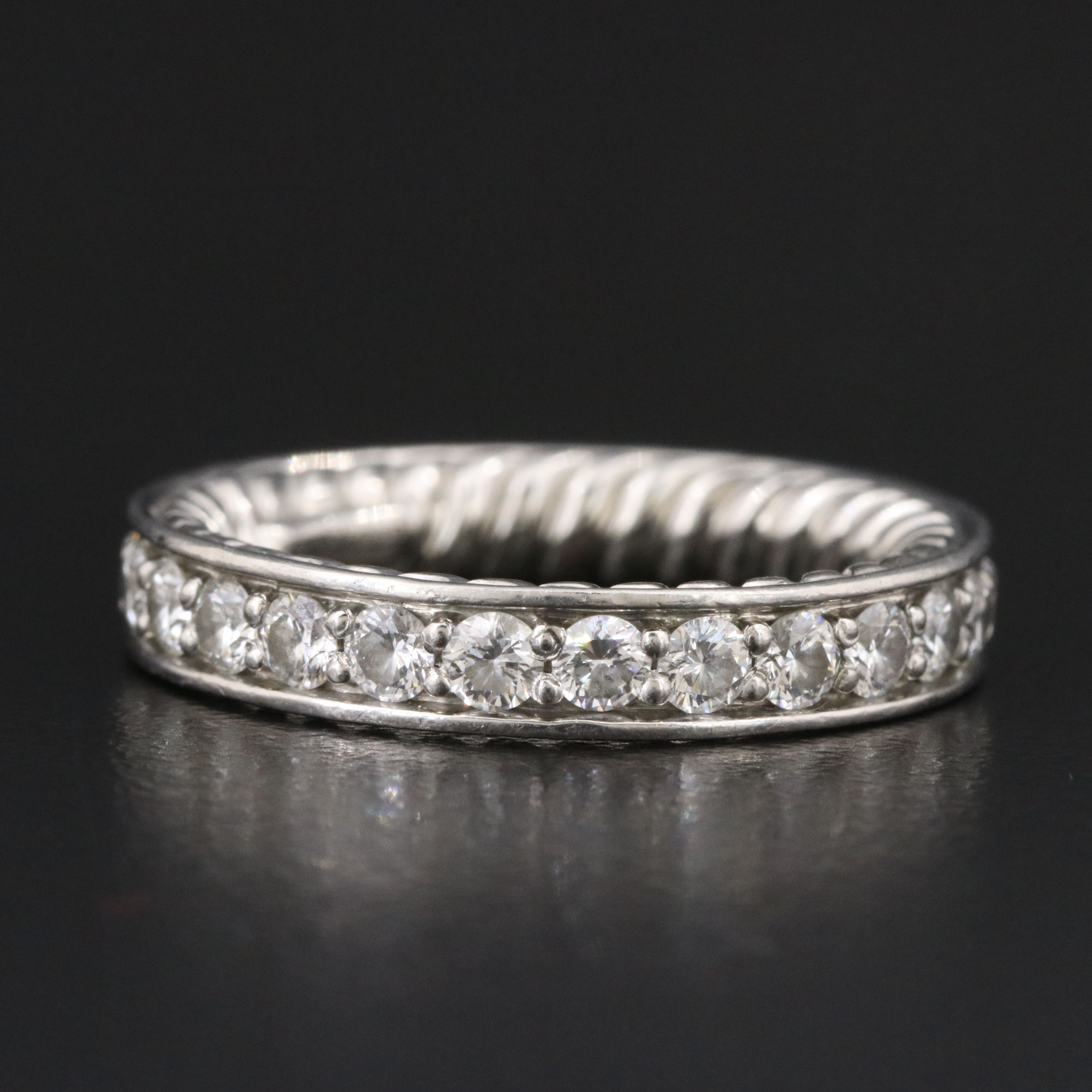 David Yurman DY Eden Platinum 1.30 CTW Diamond Eternity Ring