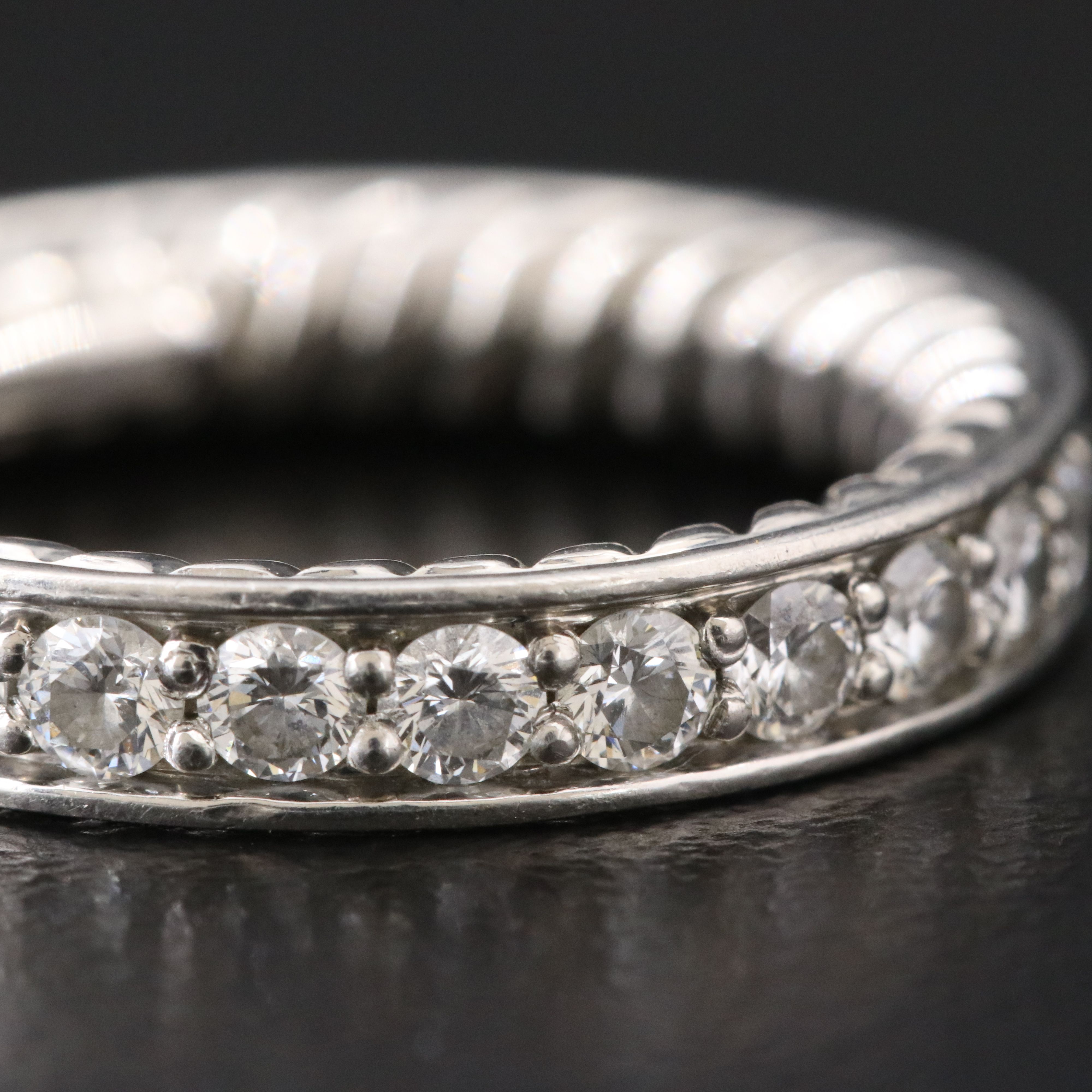 David Yurman DY Eden Platinum 1.30 CTW Diamond Eternity Ring
