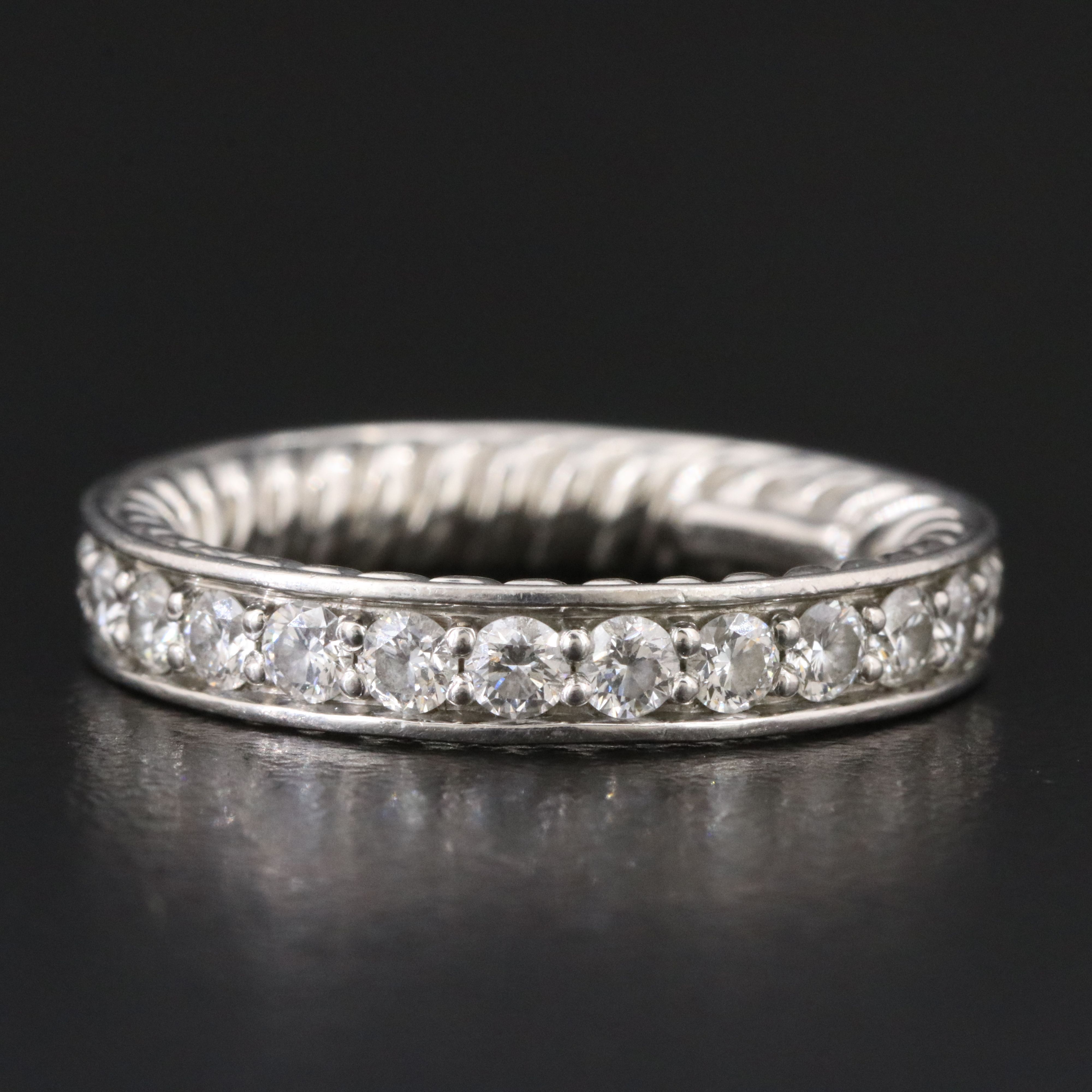 David Yurman DY Eden Platinum 1.30 CTW Diamond Eternity Ring