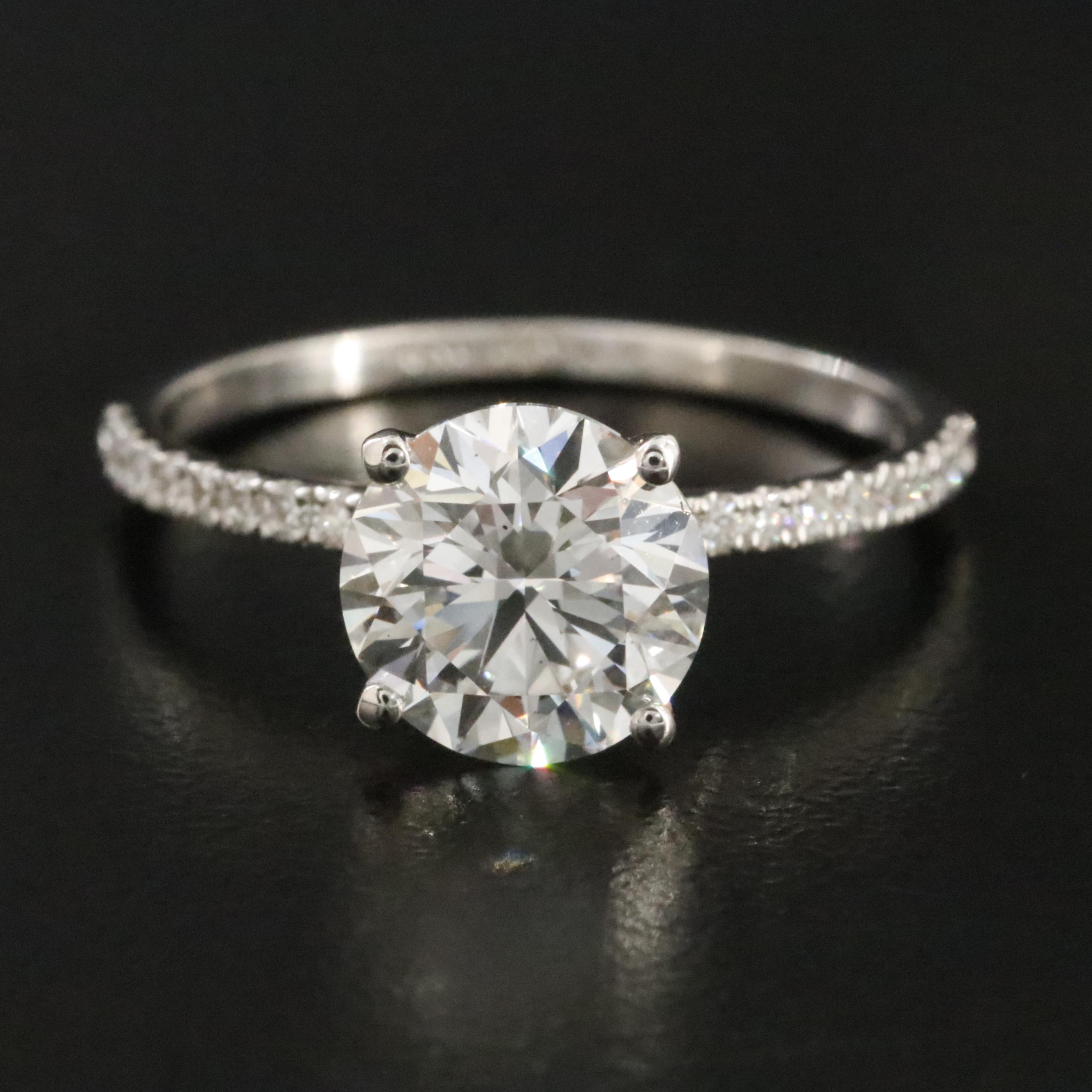 18K 2.19 CTW Lab Grown Diamond Ring with IGI Report