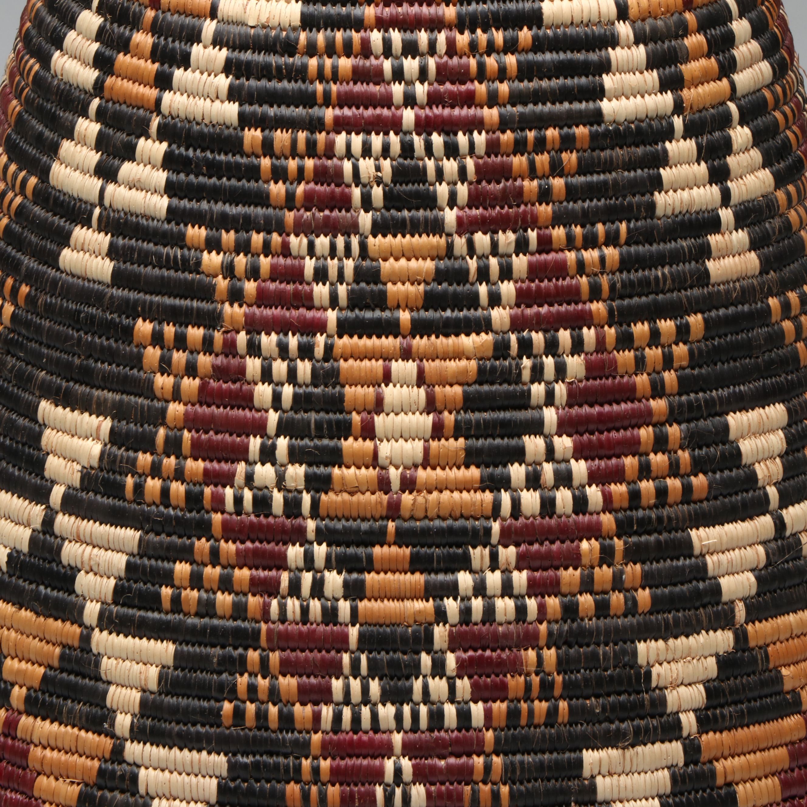 Lucy Mdluli Zulu Ilala Palm and Natural Dye Lidded Basket