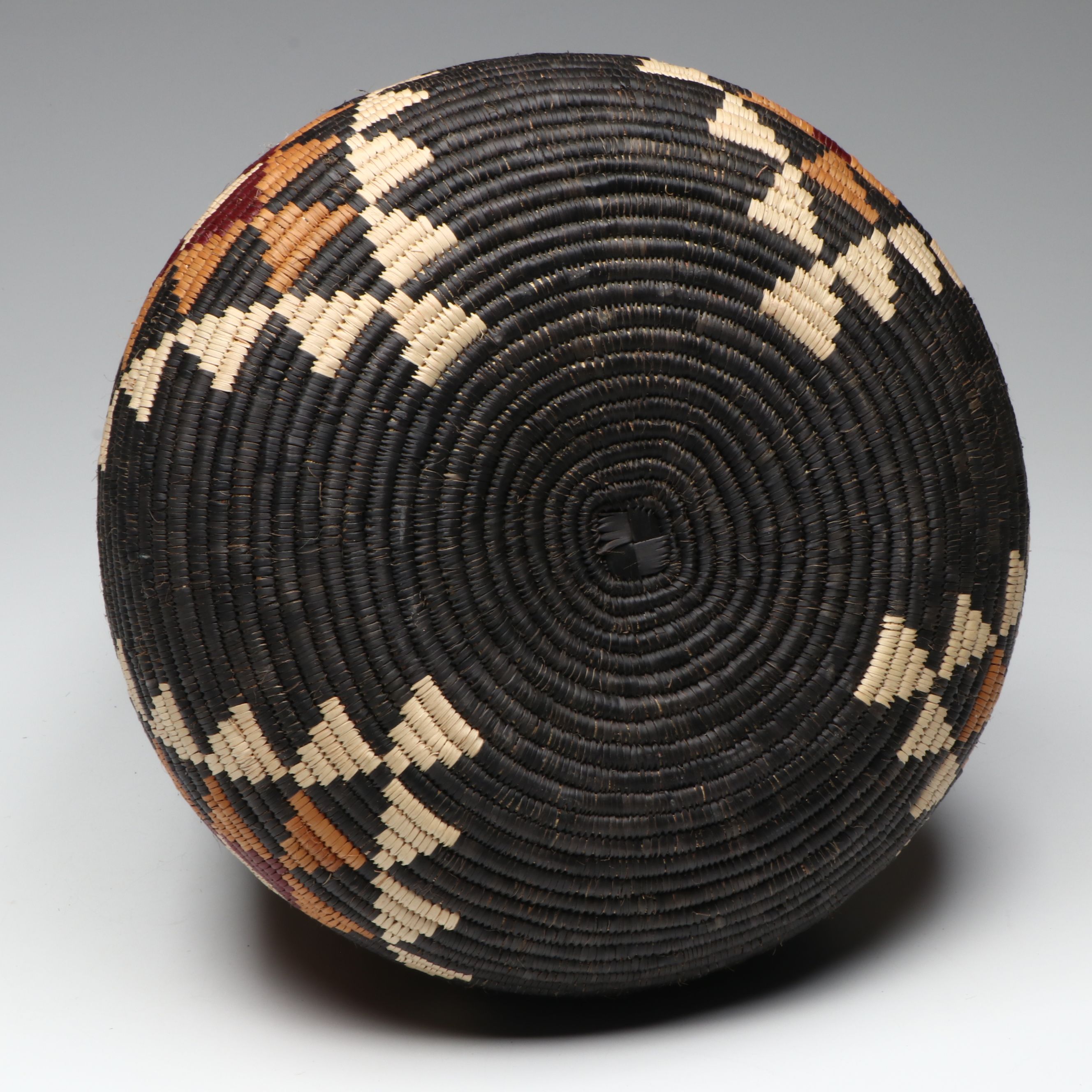 Lucy Mdluli Zulu Ilala Palm and Natural Dye Lidded Basket