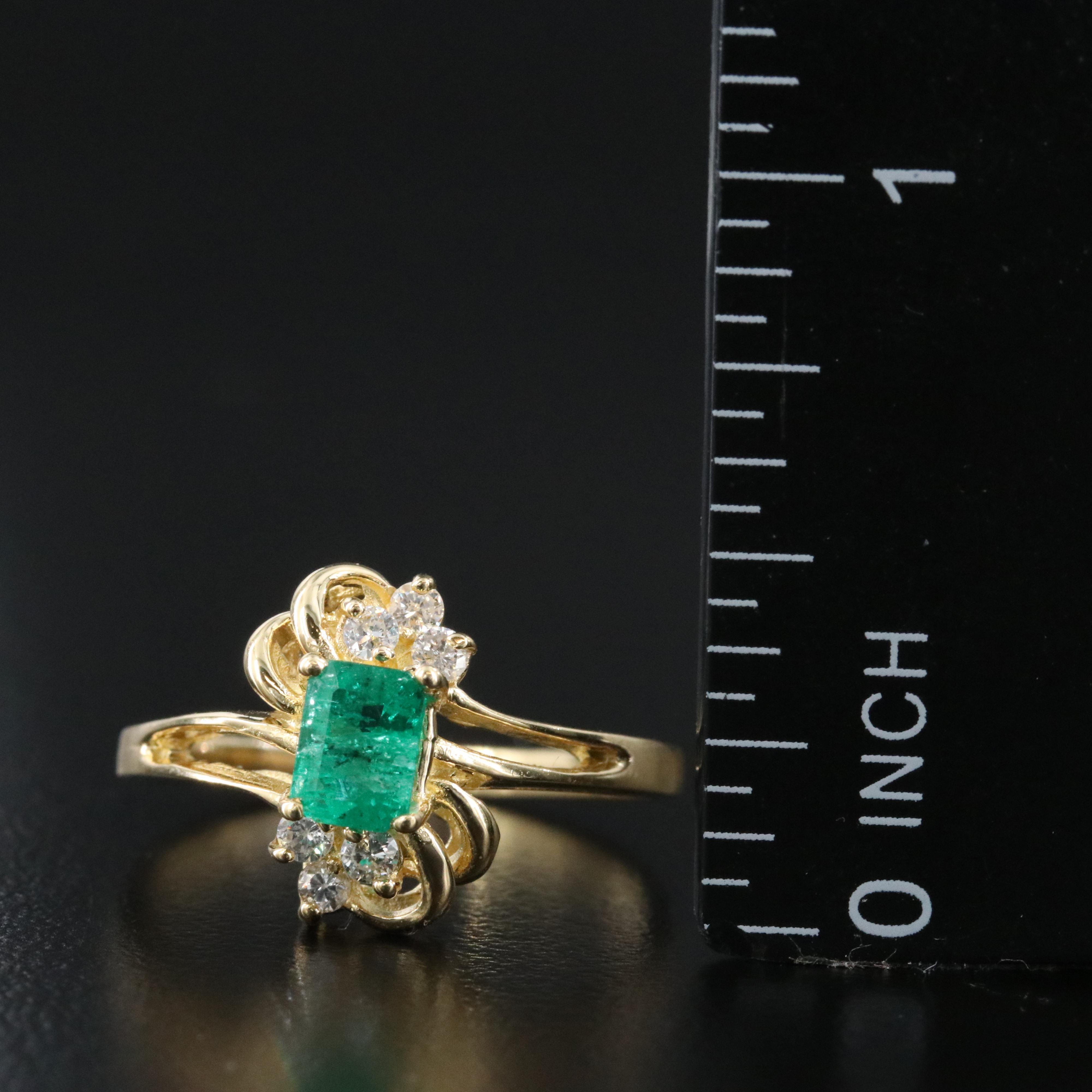 18K Emerald and Diamond Ring