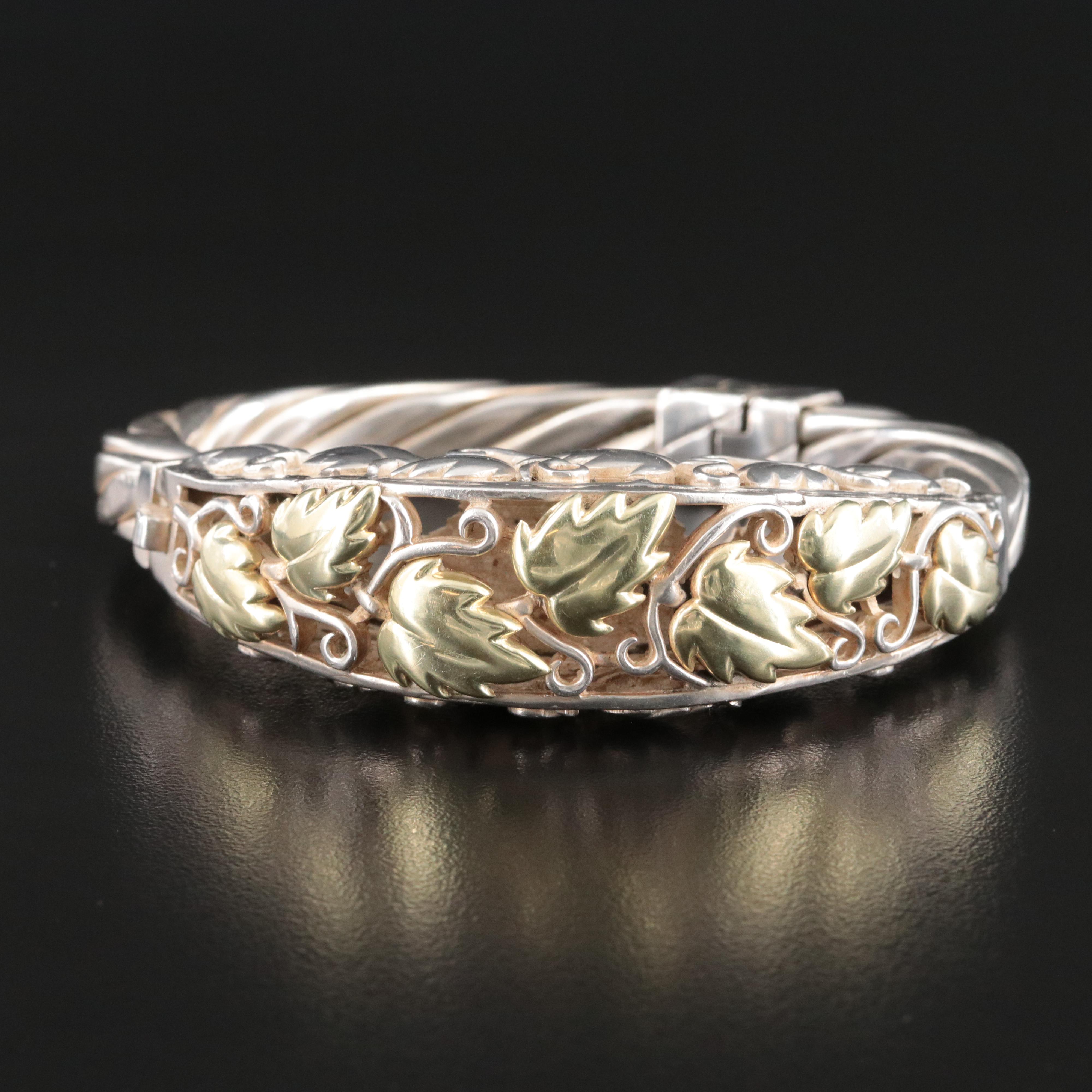 Lanfeld Sterling Ivy Bangle with 14K Accents