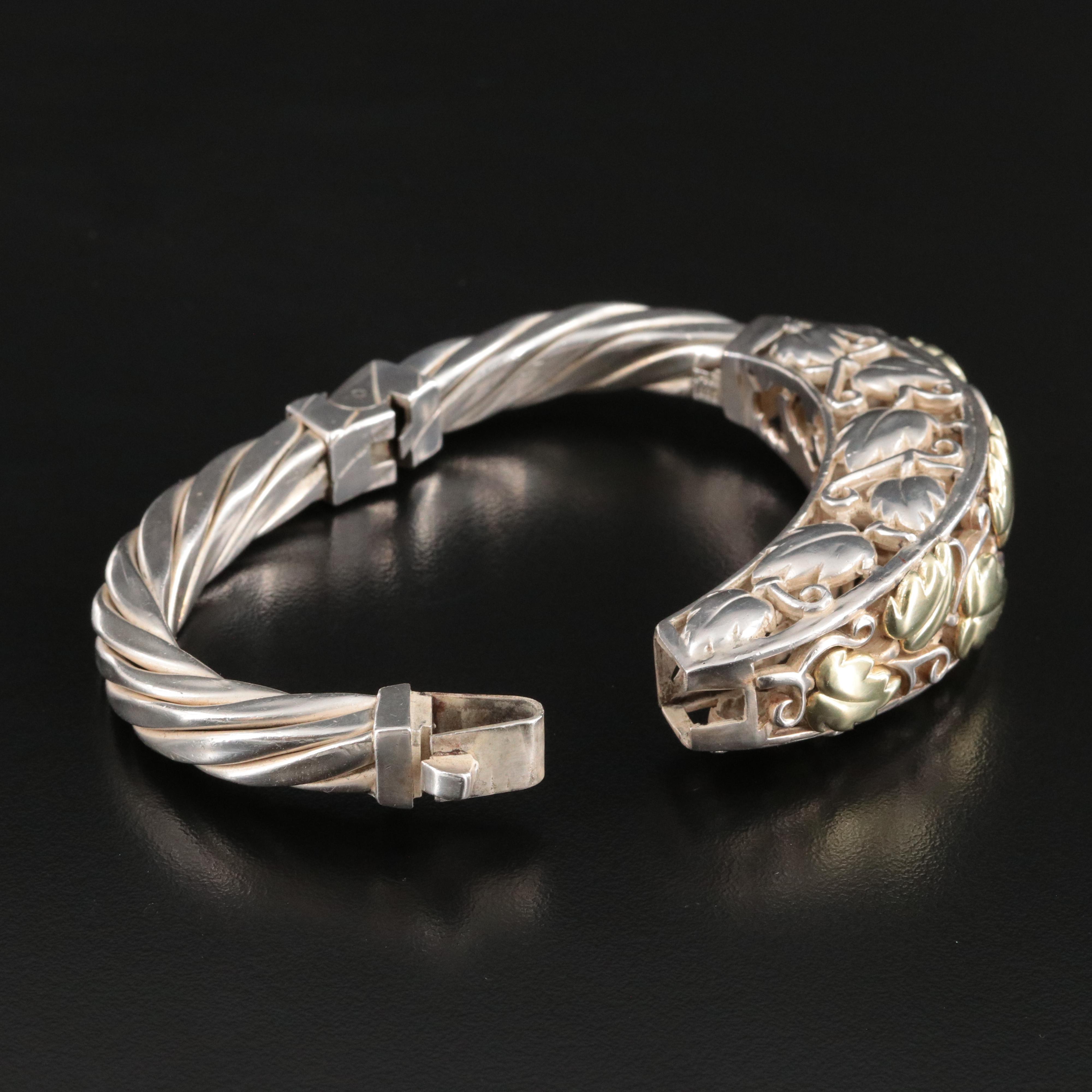 Lanfeld Sterling Ivy Bangle with 14K Accents