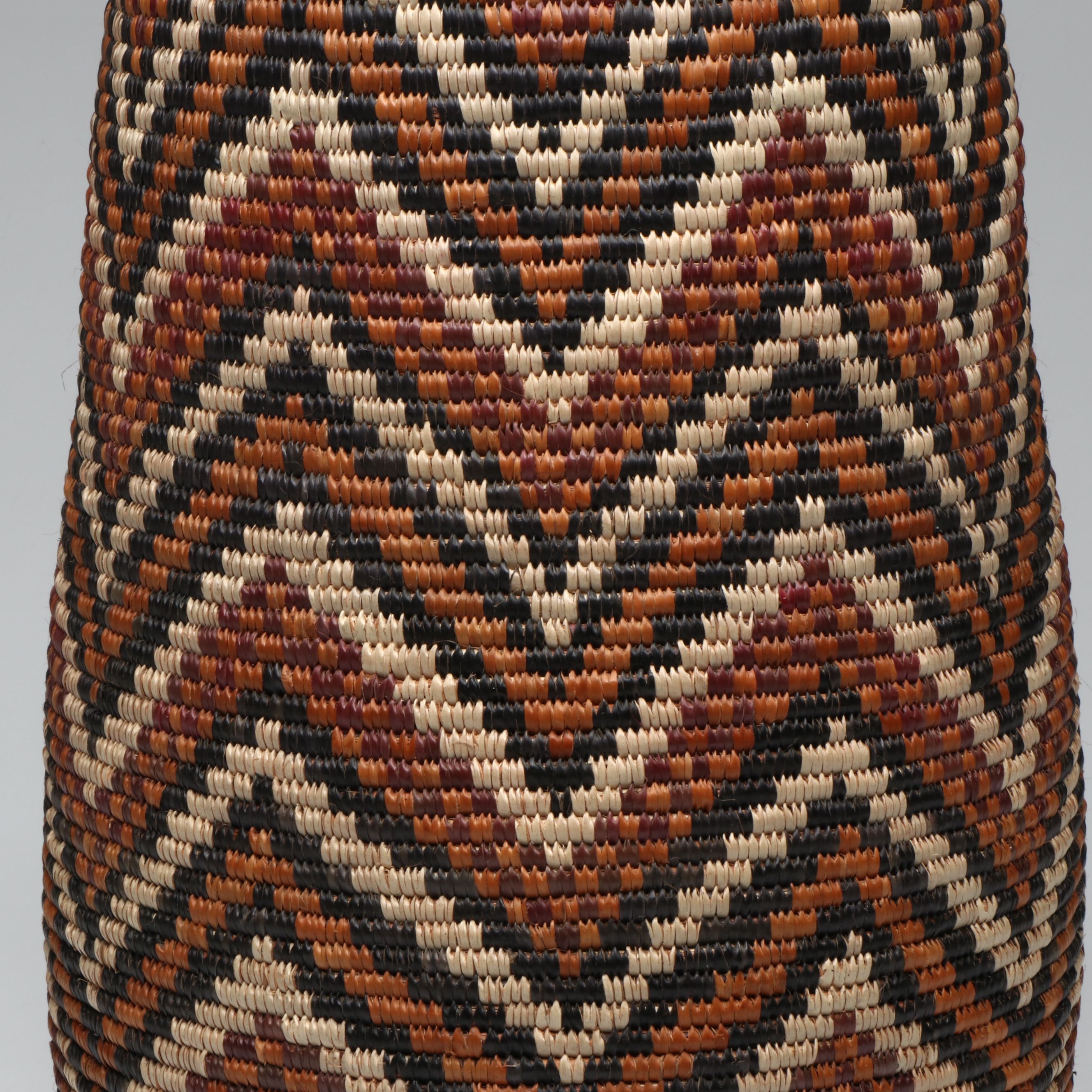 Phumelele Sithole Zulu Ilala Palm and Natural Dye Lidded Basket