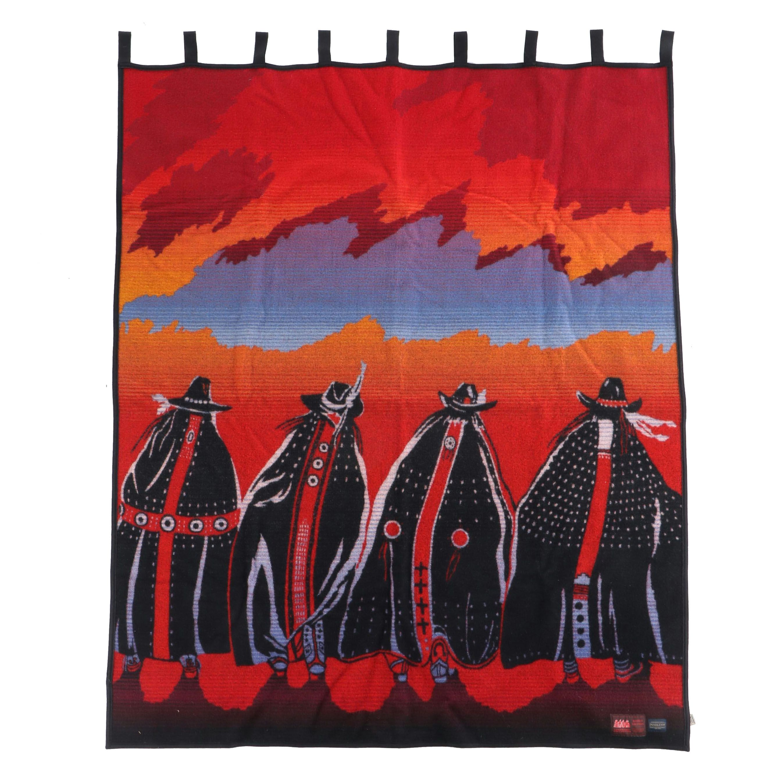 Pendleton "Rodeo Sisters" Wool Blanket with Hanging Loops