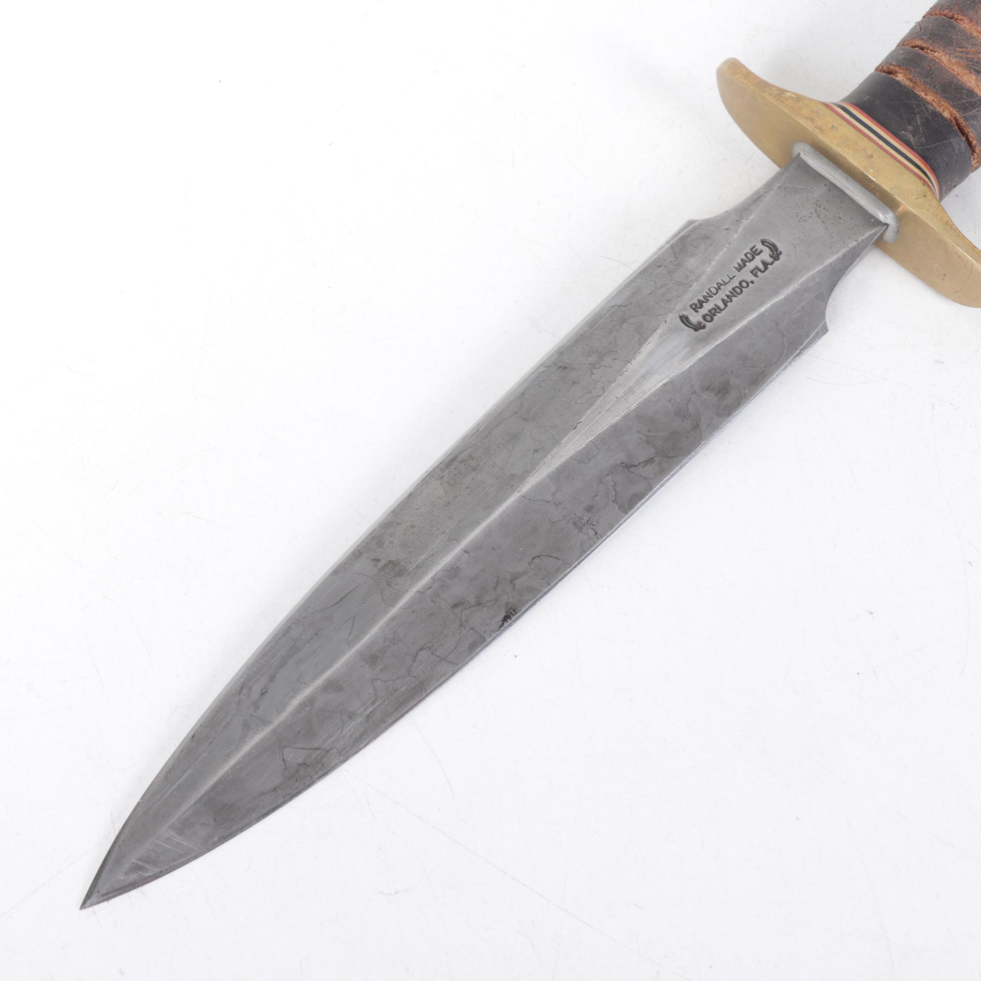 Randall Made 2-7 Fighting Stiletto Leather Handled Knife
