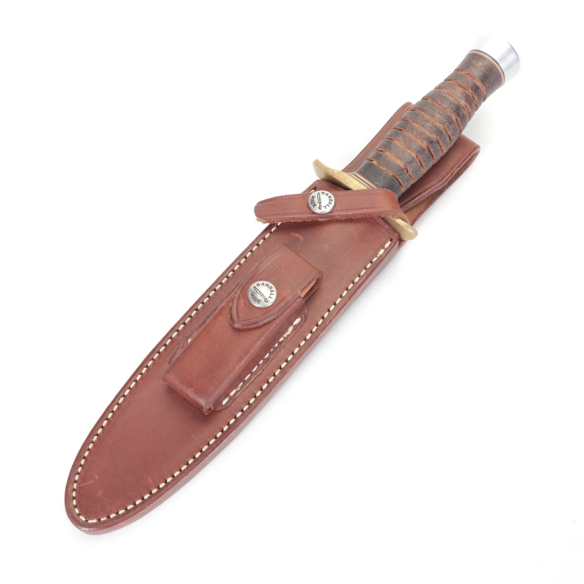 Randall Made 2-7 Fighting Stiletto Leather Handled Knife