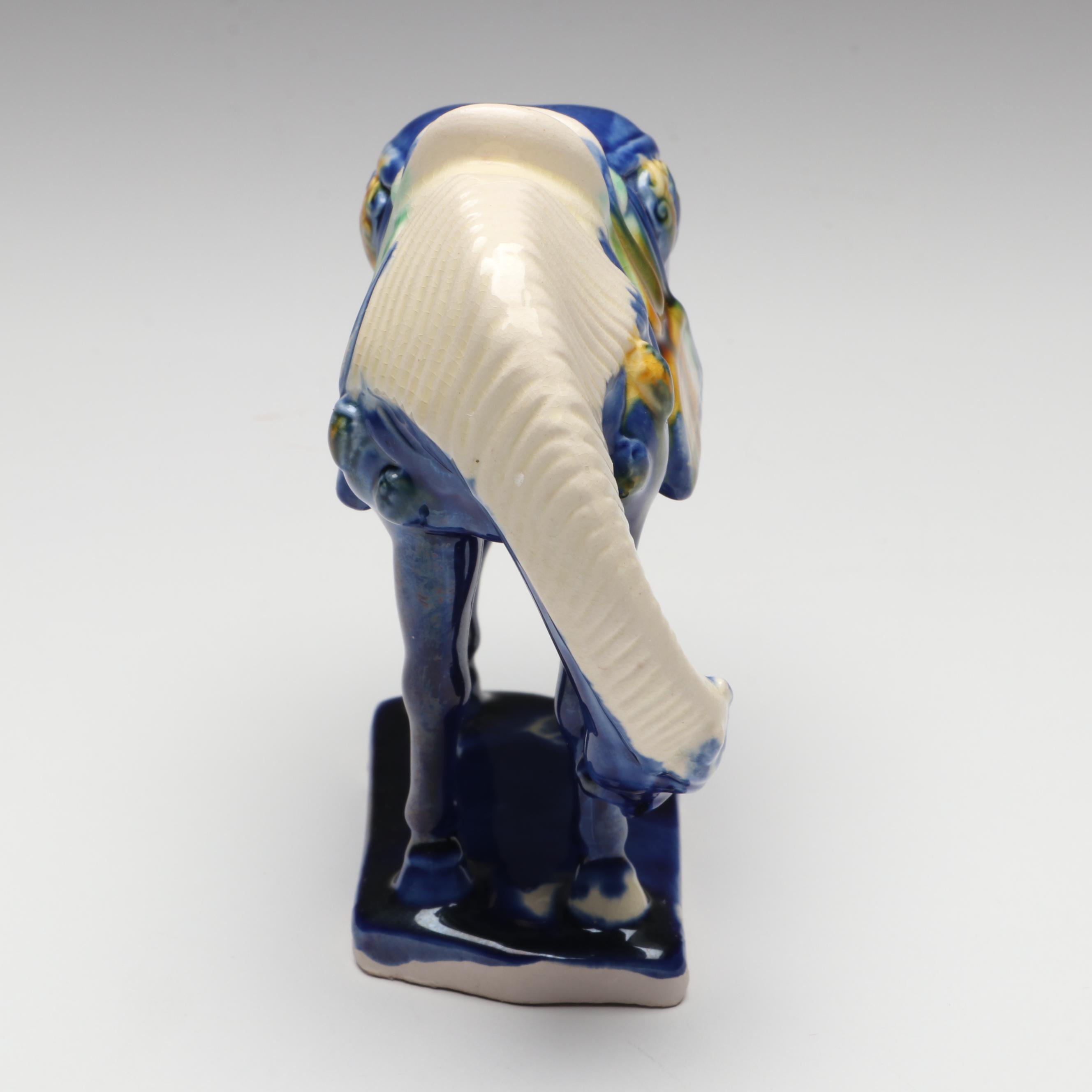 Chinese Tang Dynasty Style Sancai Glazed Ceramic Horse Figurine