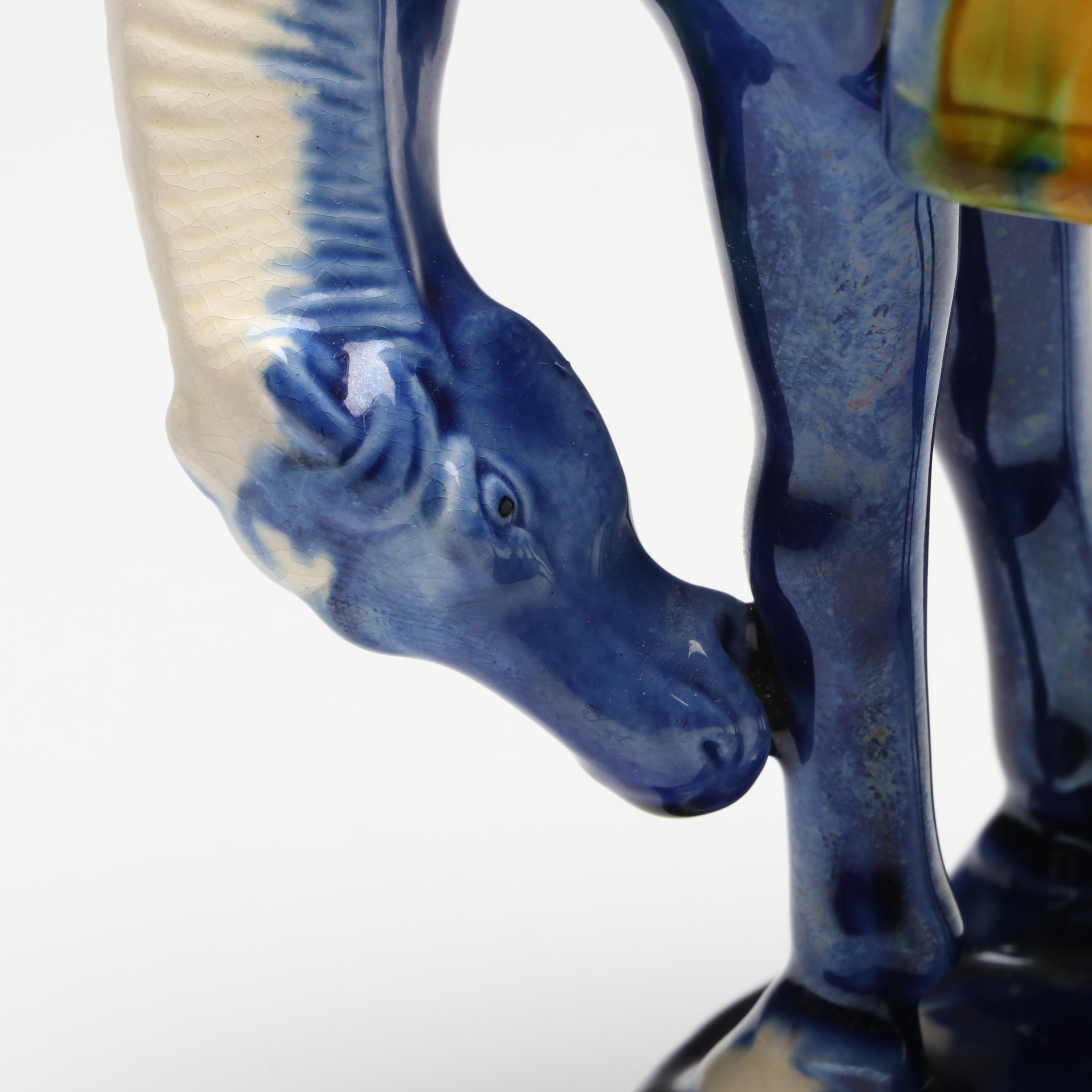 Chinese Tang Dynasty Style Sancai Glazed Ceramic Horse Figurine