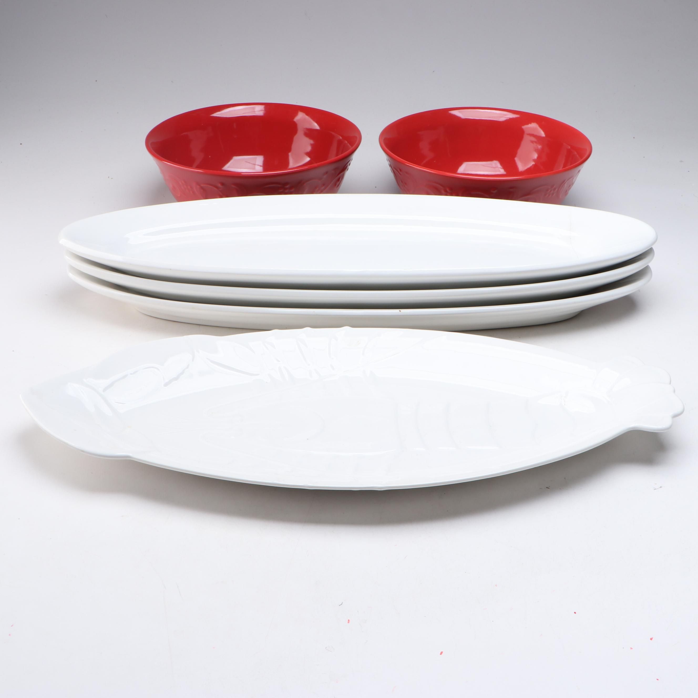 Studio Nova Lobster Platter with Other Ceramic Serveware