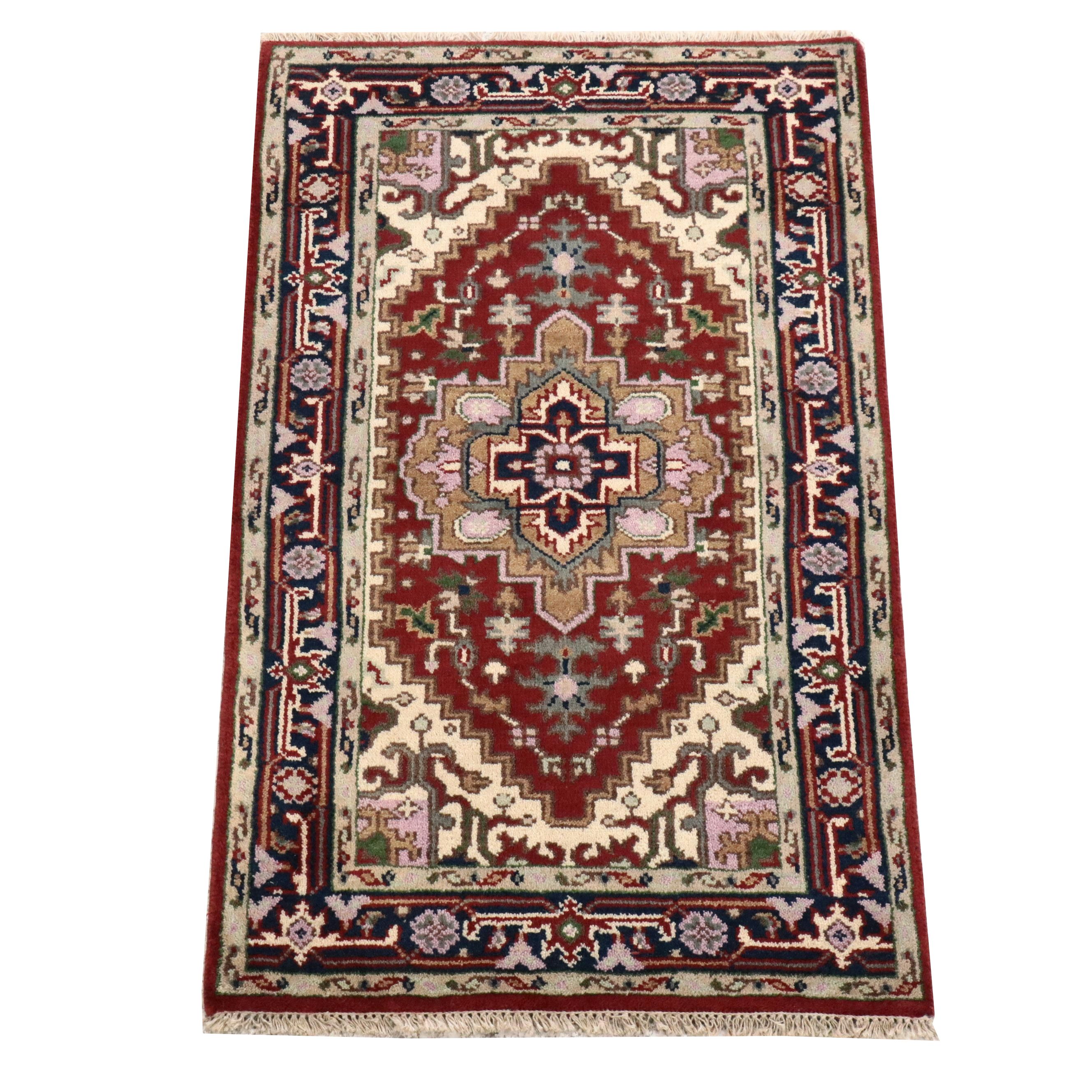 3' x 5'3 Hand-Knotted Indo-Persian Heriz Area Rug