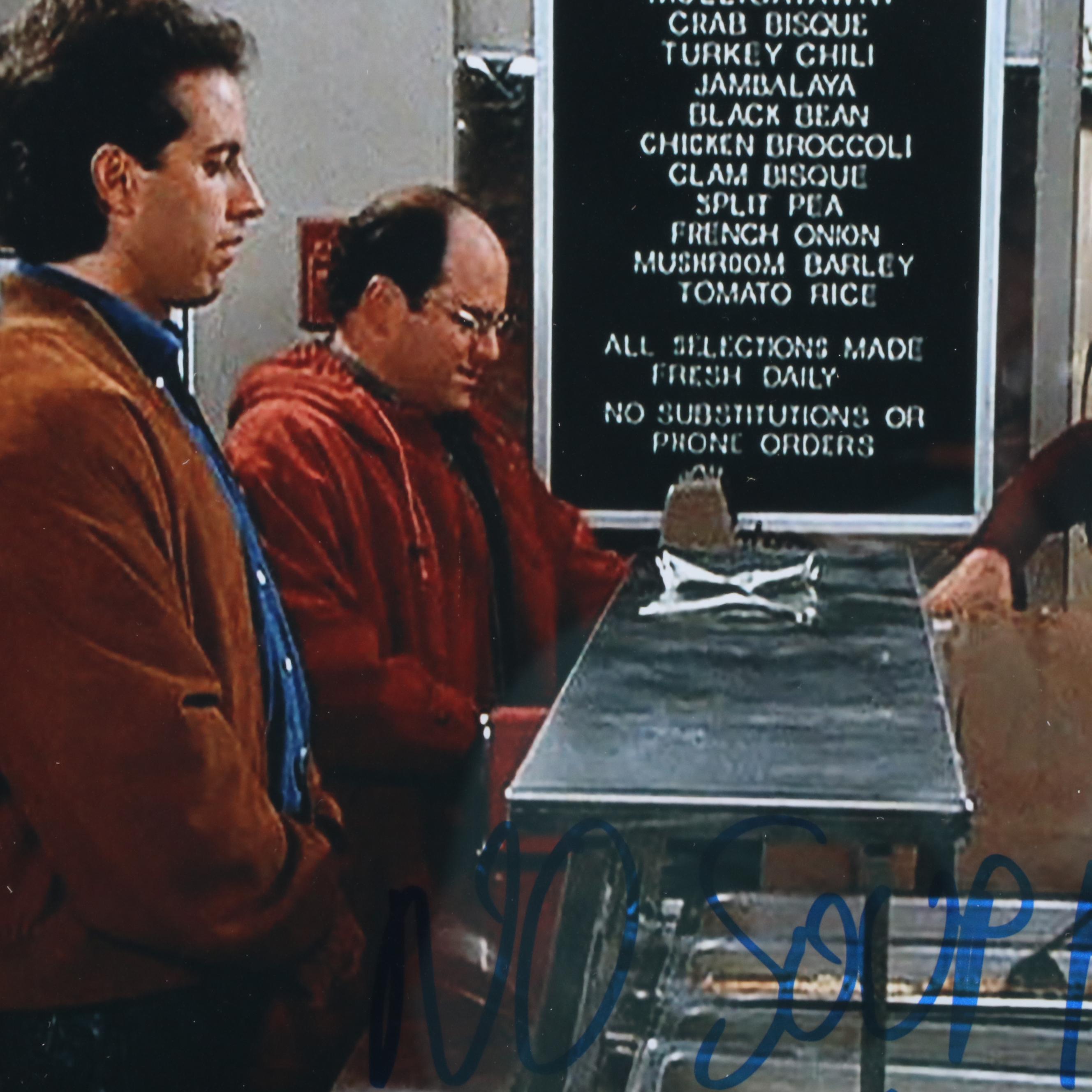 Larry Thomas Signed “No Soup For You!” Seinfeld Print in Matted Frame, JSA