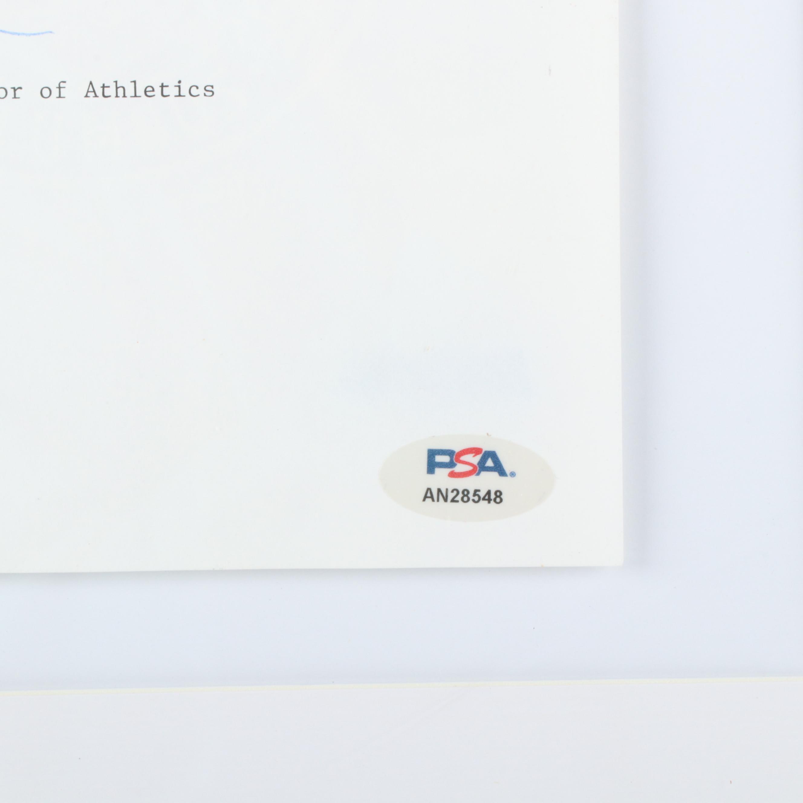 Archie Griffin Signed Ohio State University Letter, PSA