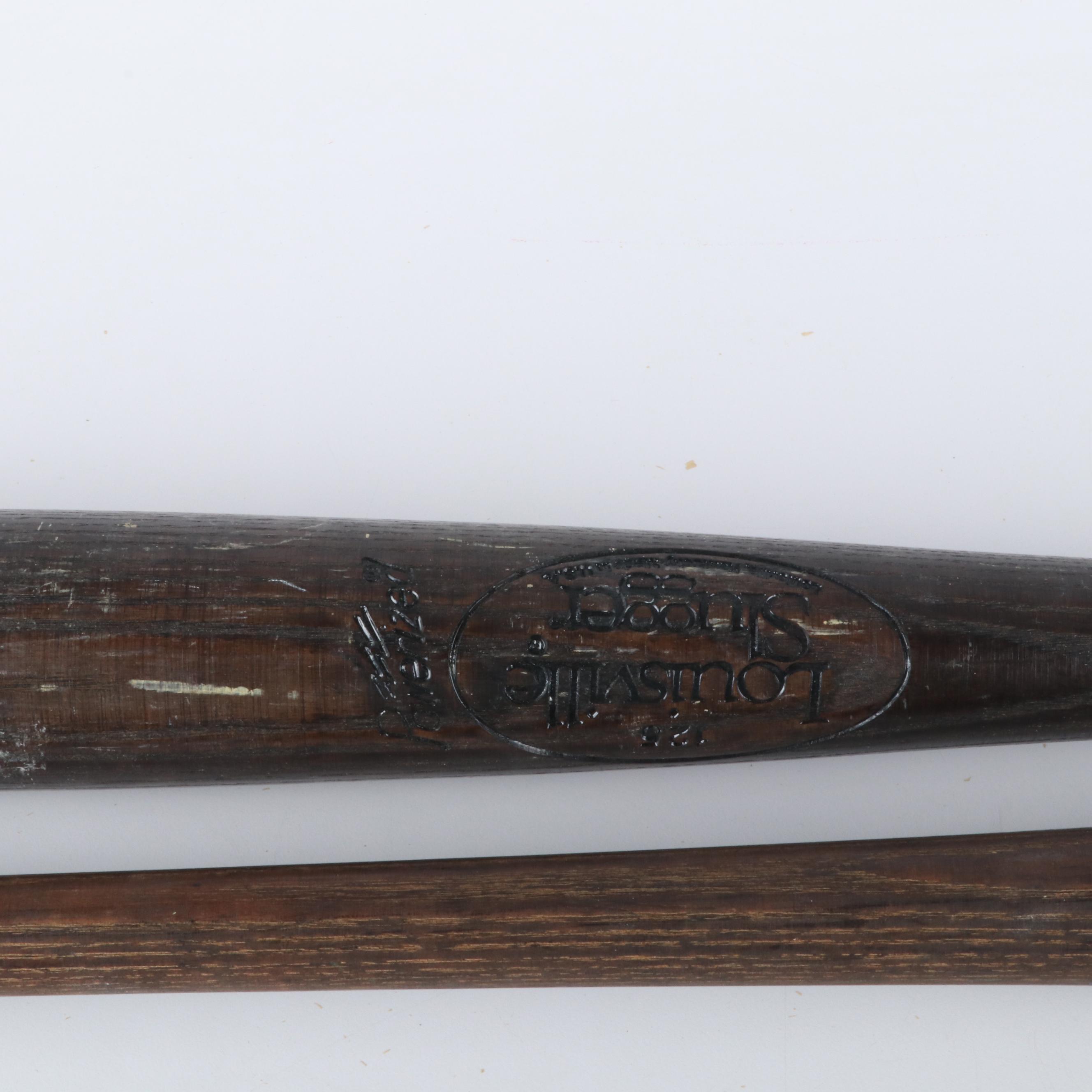 Four Vintage Baseball Bats, Louisville Slugger and Adirondack