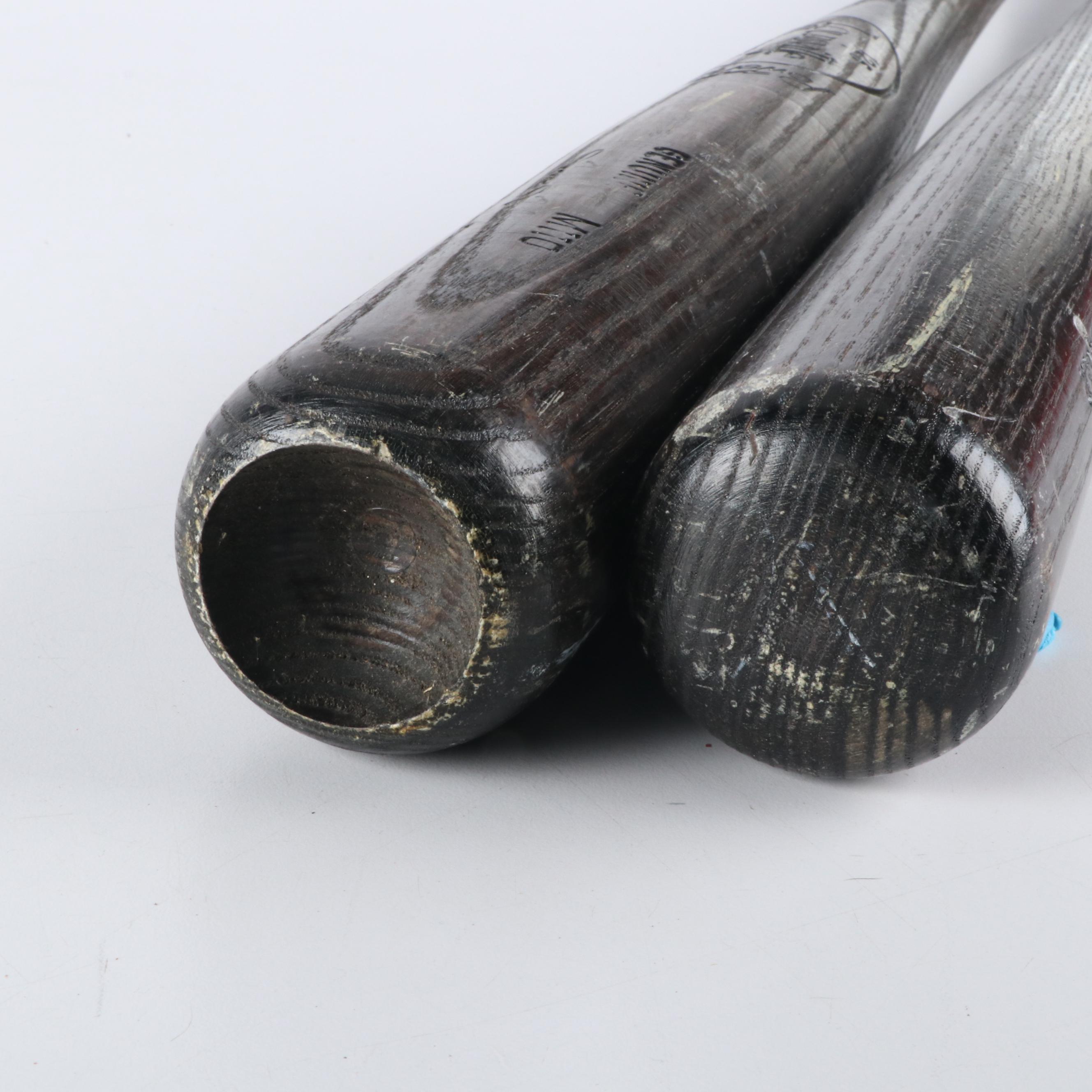 Four Vintage Baseball Bats, Louisville Slugger and Adirondack