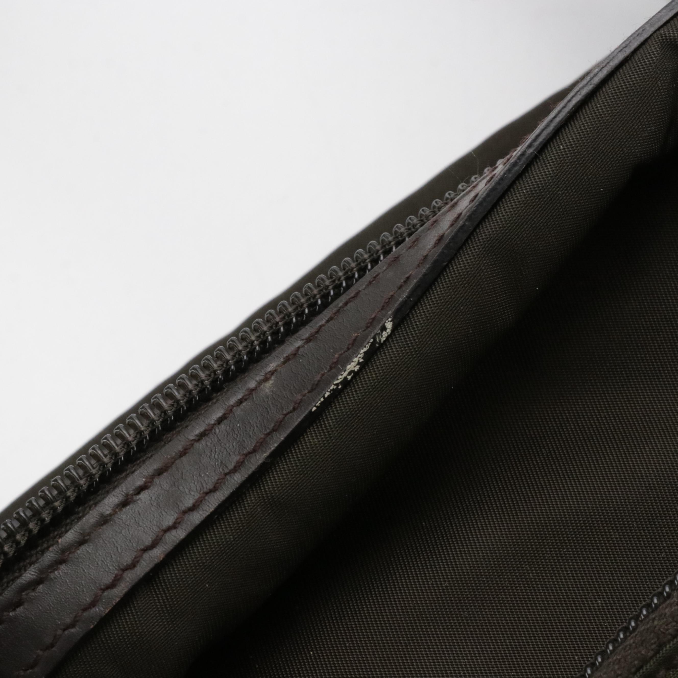 Prada Handbag in Tessuto Nylon and Brown Leather