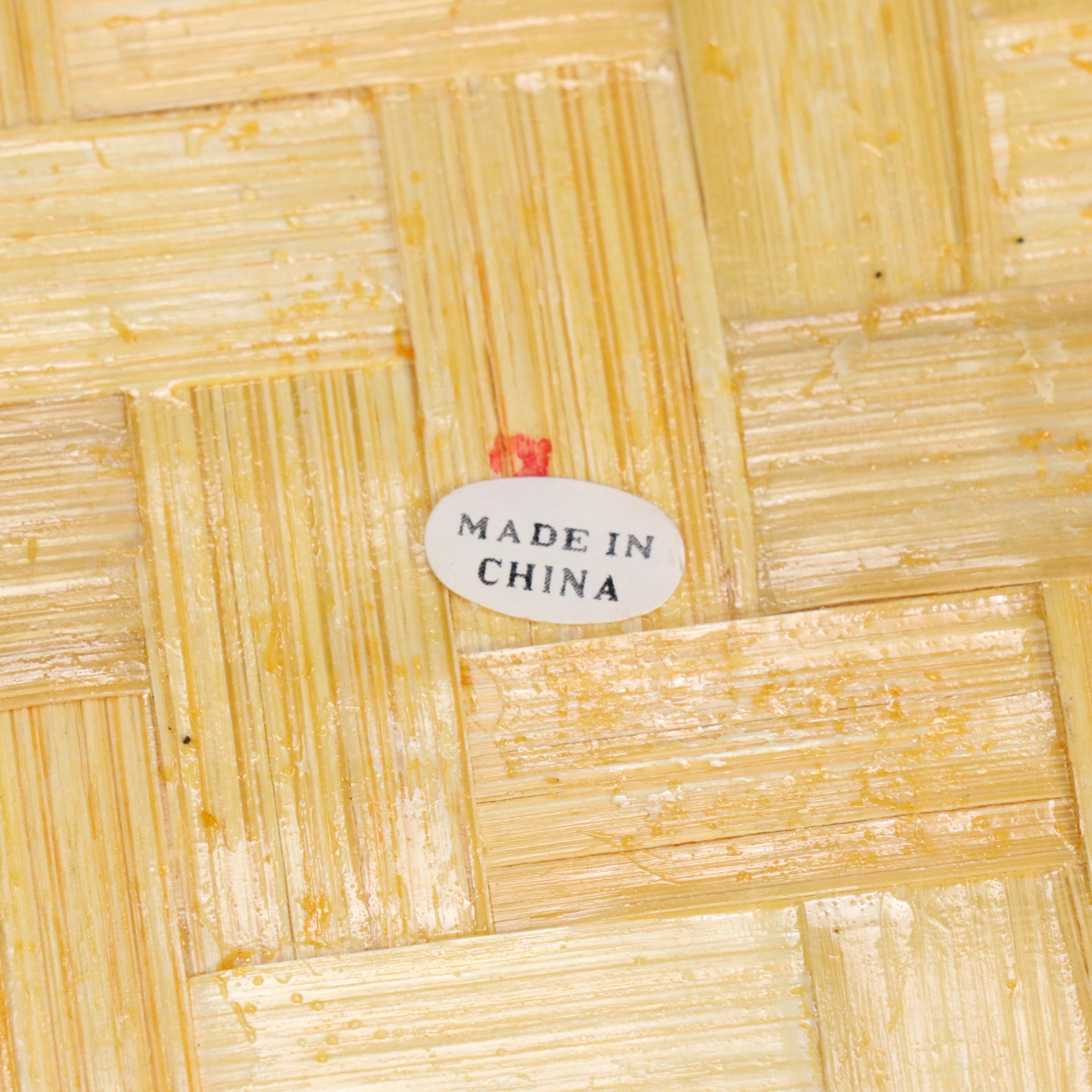 Large Group of Vintage Bamboo Trays, 1970s