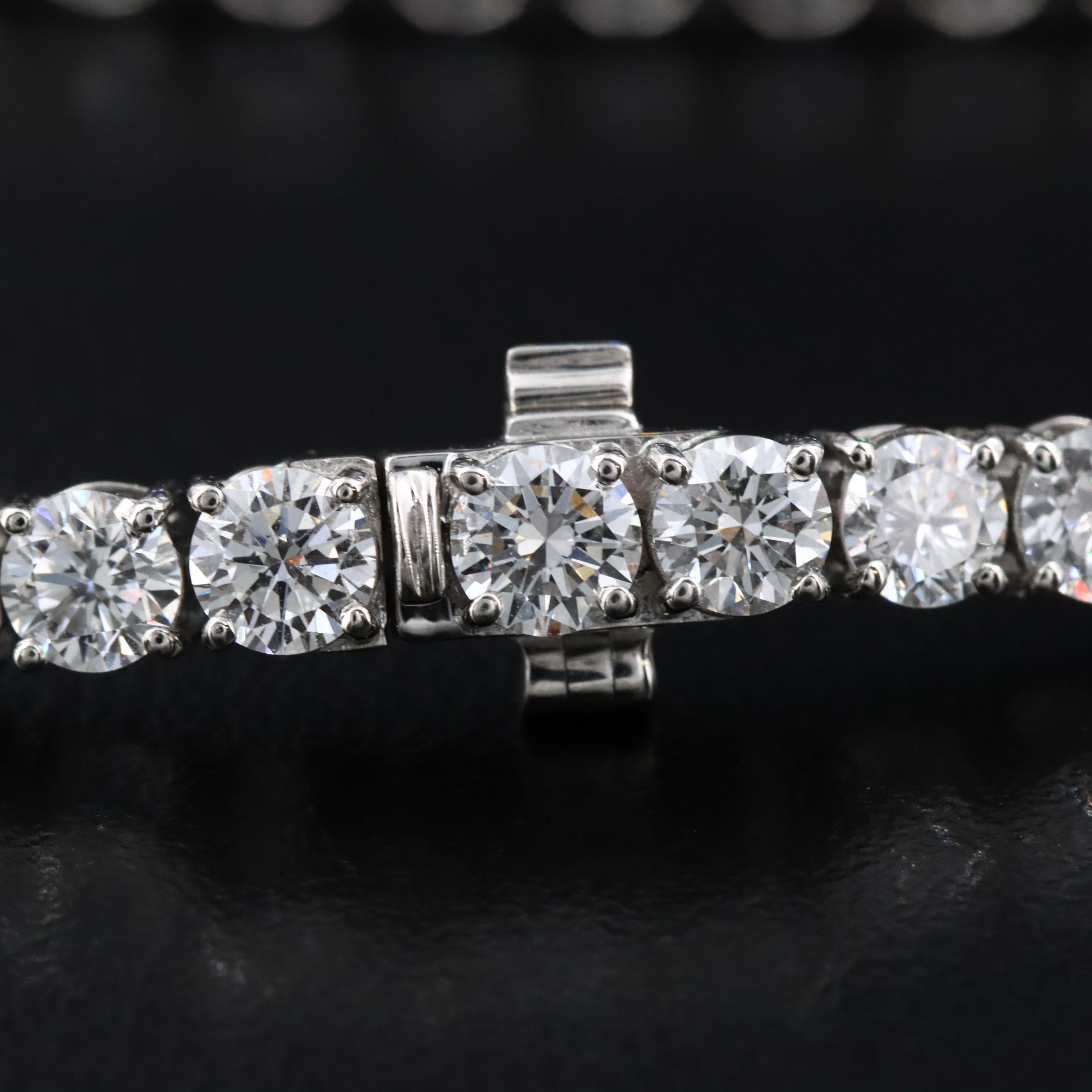 Platinum 9.59 CTW Lab Grown Diamond Line Bracelet