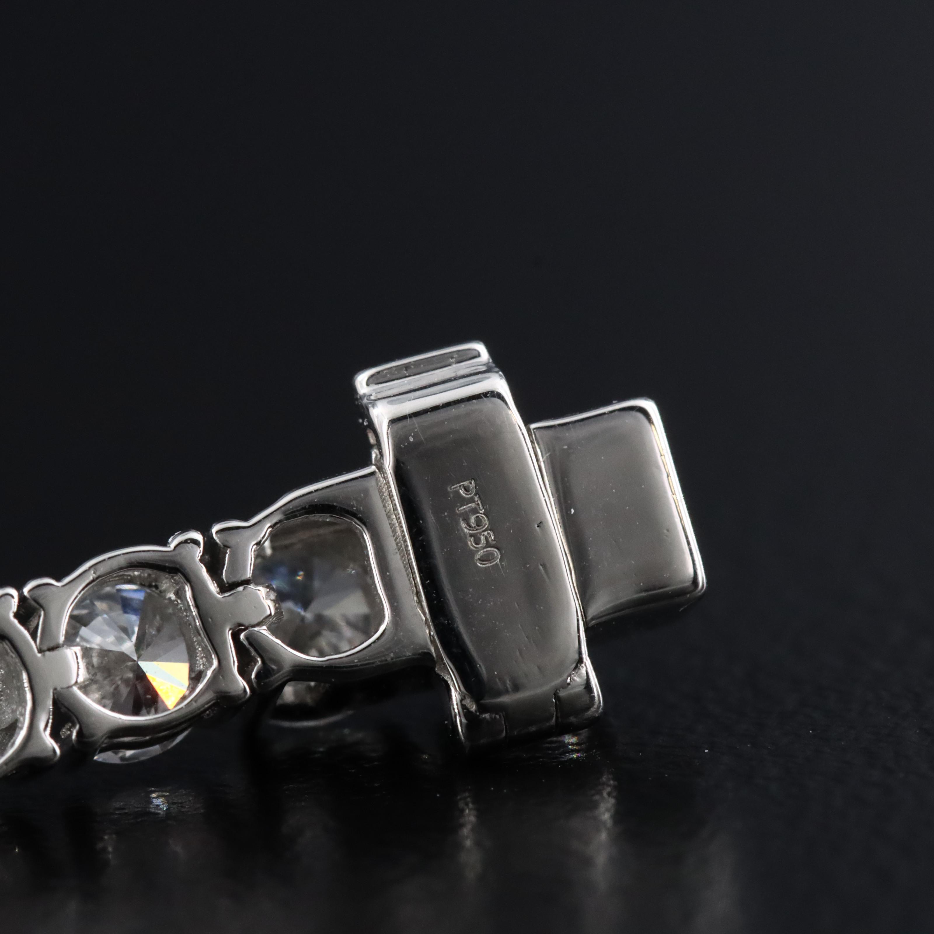 Platinum 9.59 CTW Lab Grown Diamond Line Bracelet