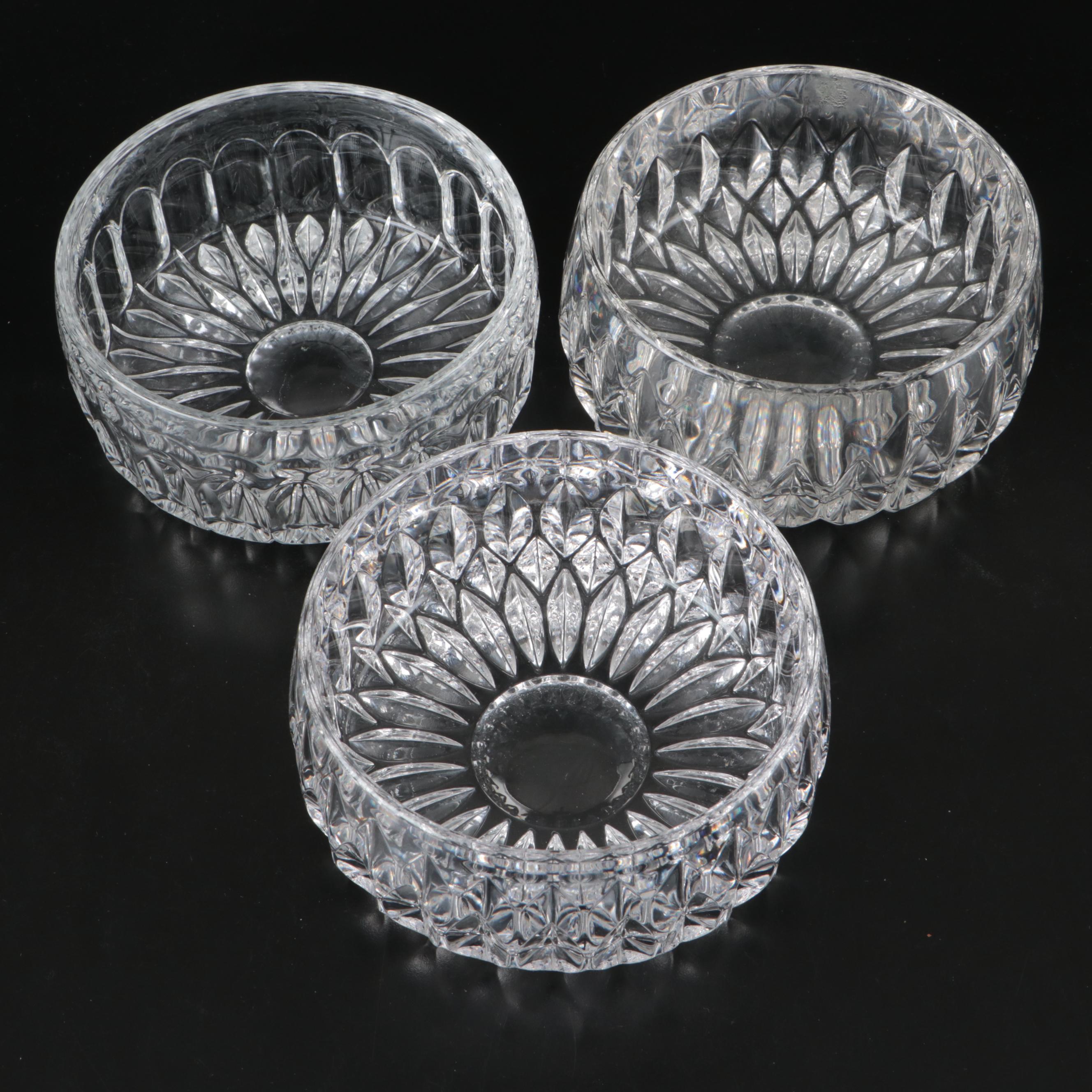 Gorham "Althea" and "Kingsbury" Crystal Bowls