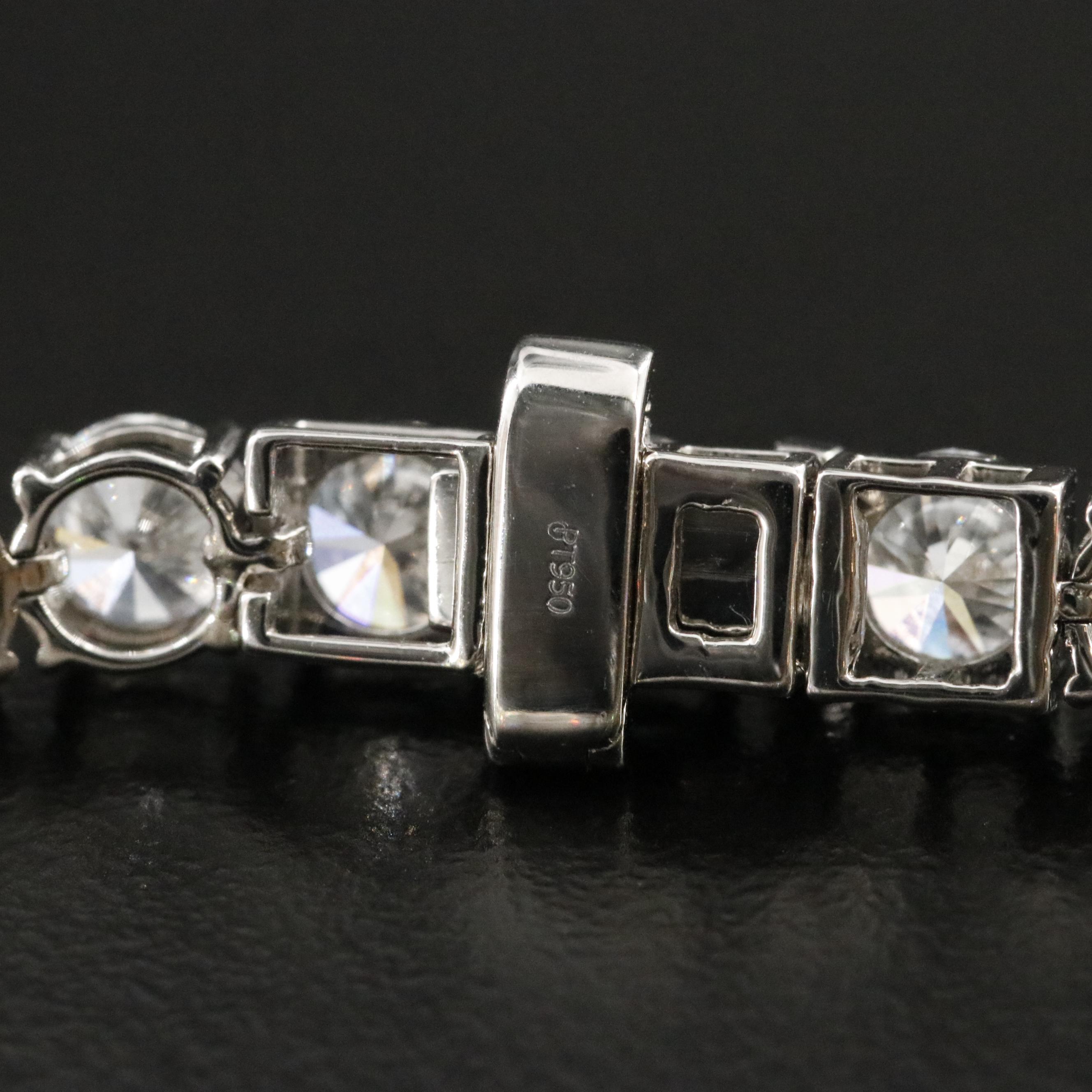 Platinum 14.10 CTW Lab Grown Diamond Line Bracelet