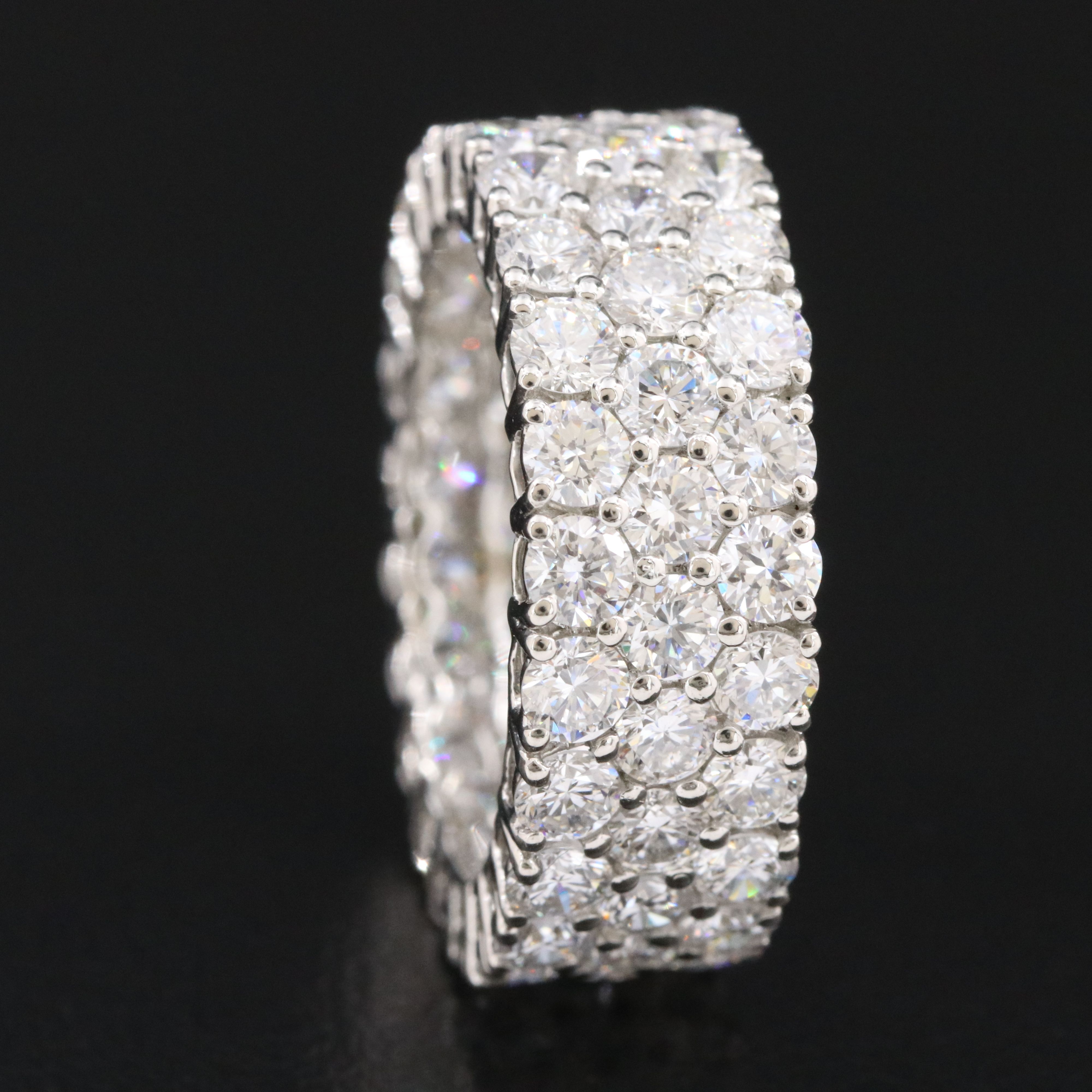 Platinum 6.15 CTW Lab Grown Diamond Eternity Band