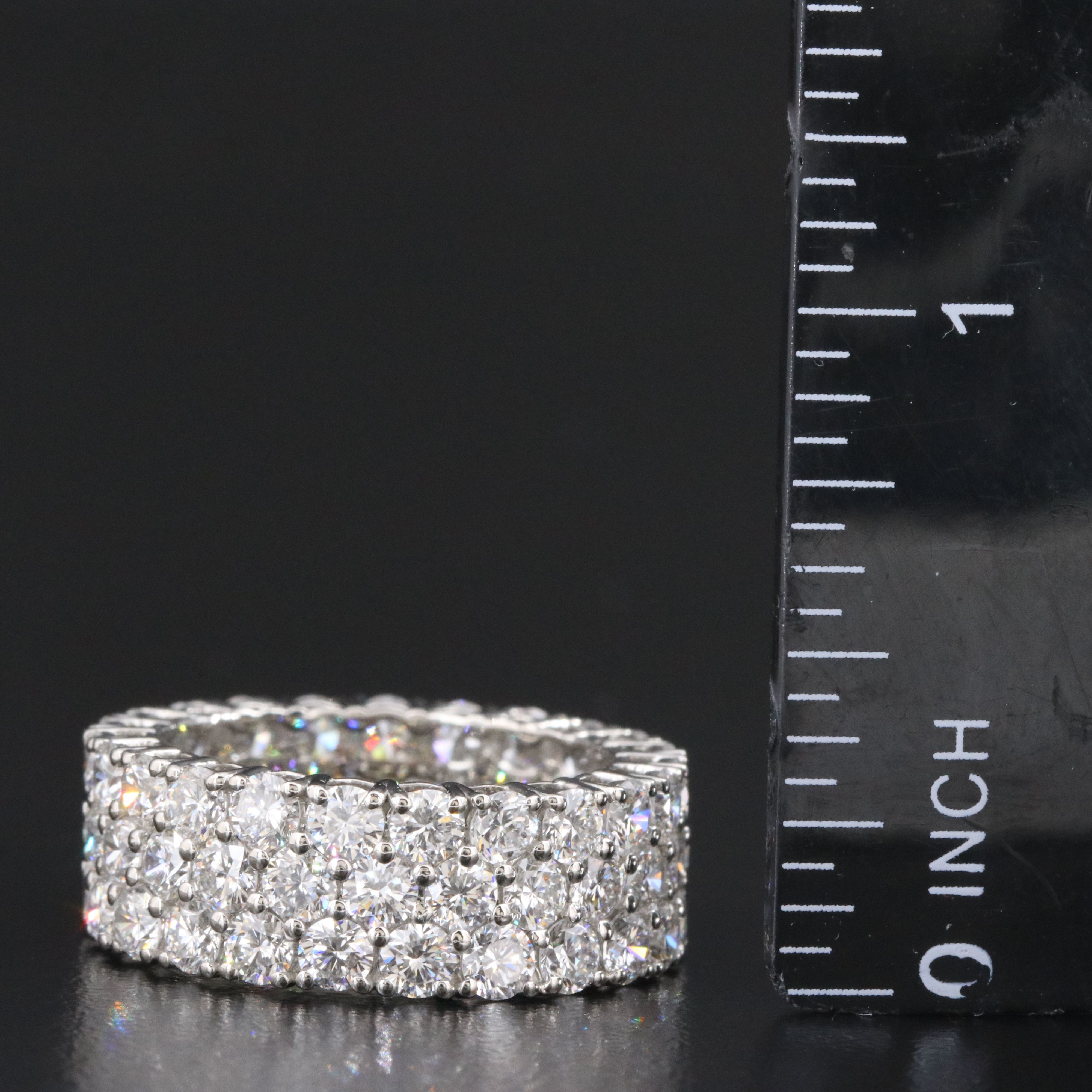 Platinum 6.15 CTW Lab Grown Diamond Eternity Band