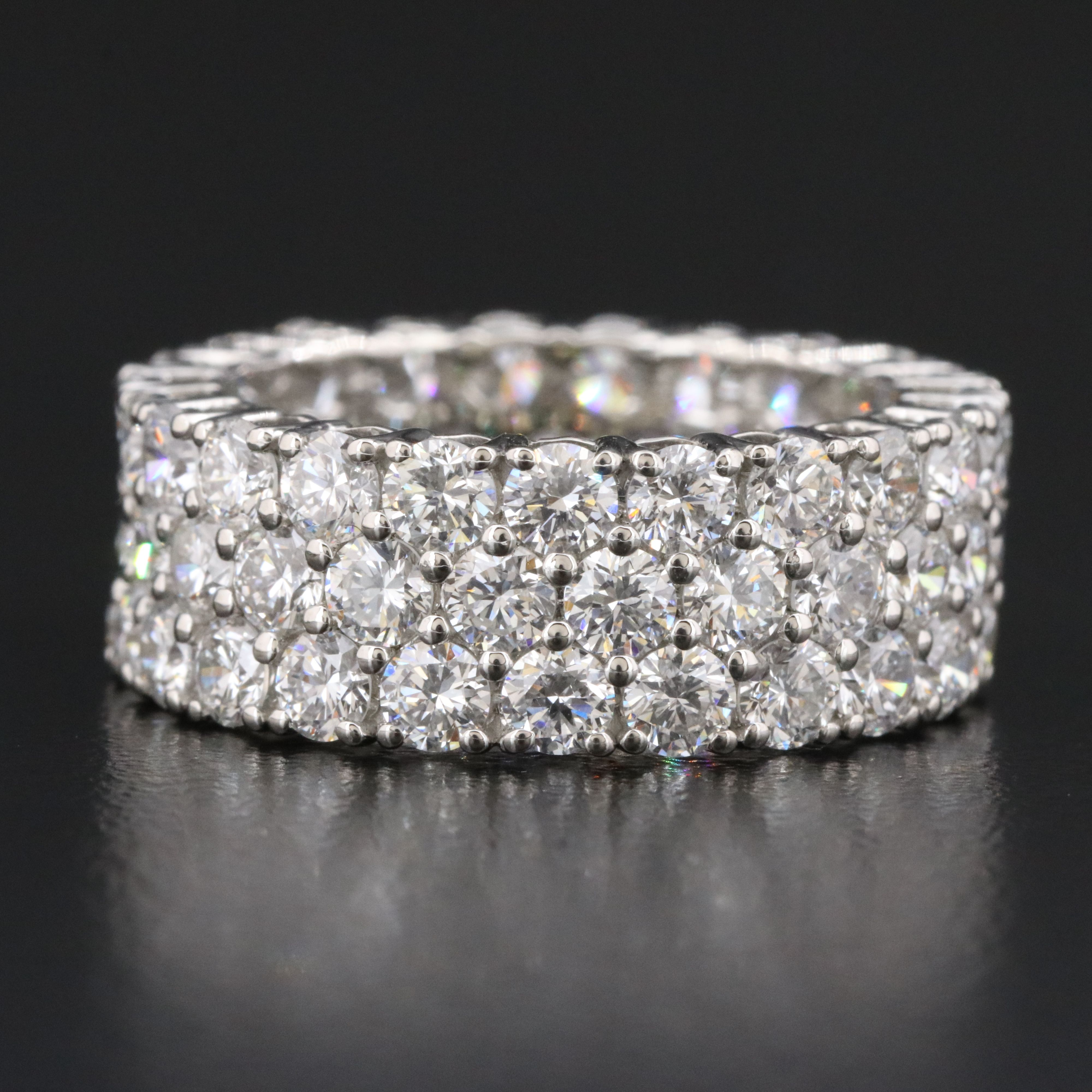 Platinum 6.15 CTW Lab Grown Diamond Eternity Band