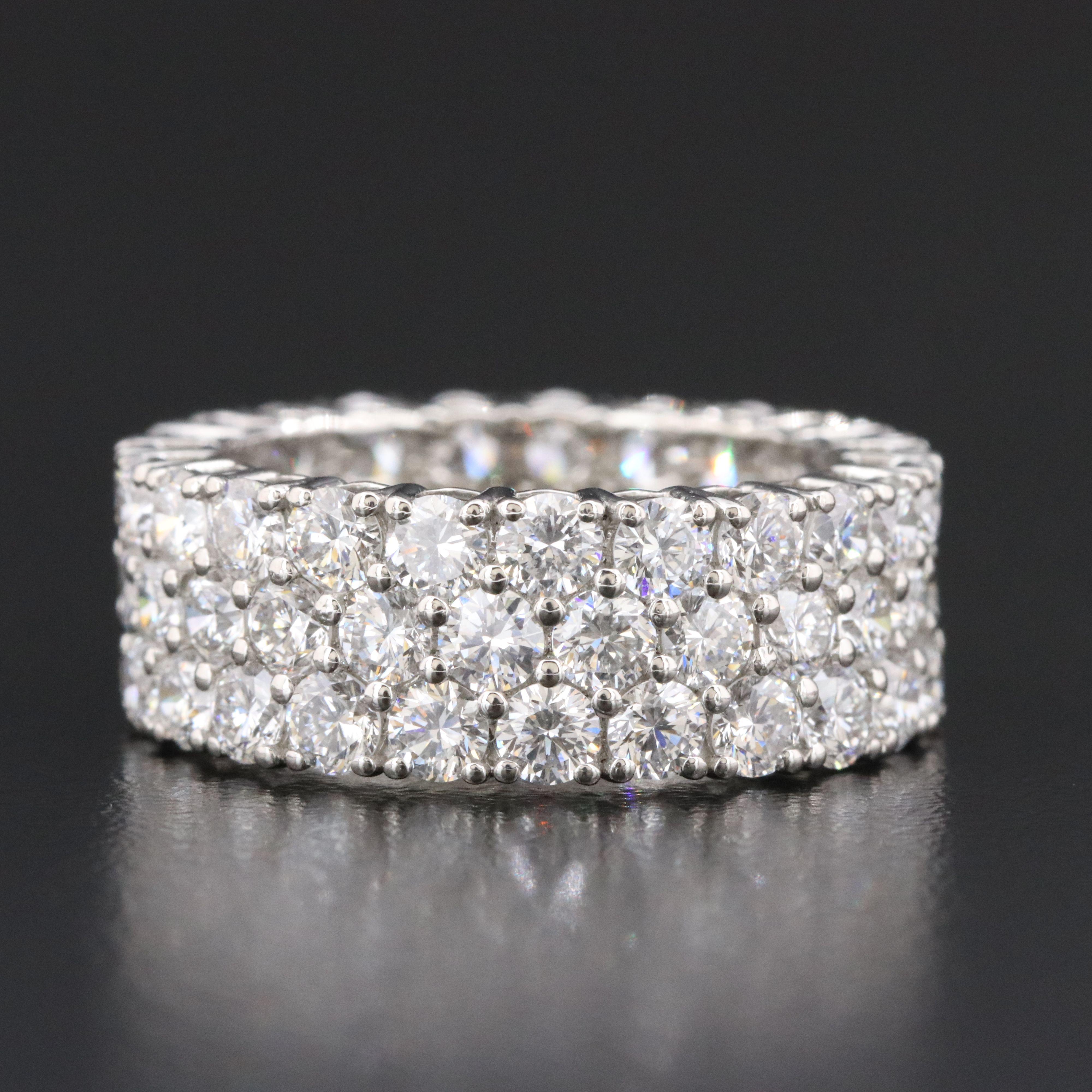 Platinum 6.15 CTW Lab Grown Diamond Eternity Band