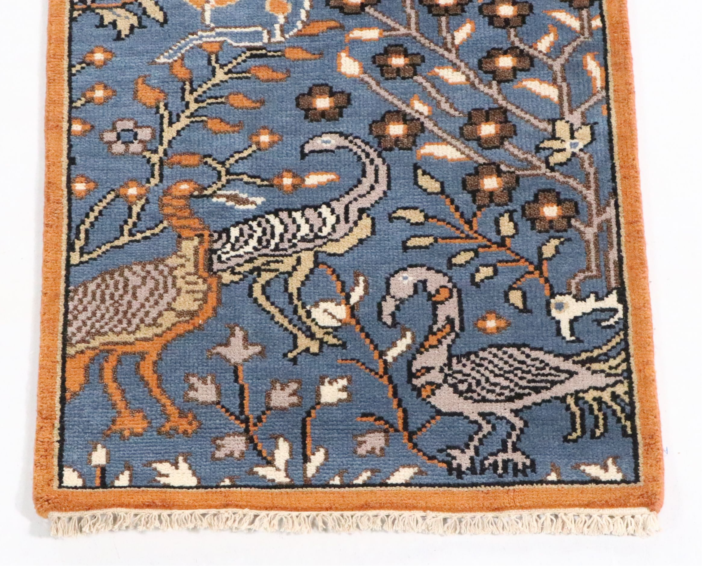 2'6 x 7'11 Hand-Knotted Indo-Persian Ziegler Style Carpet Runner