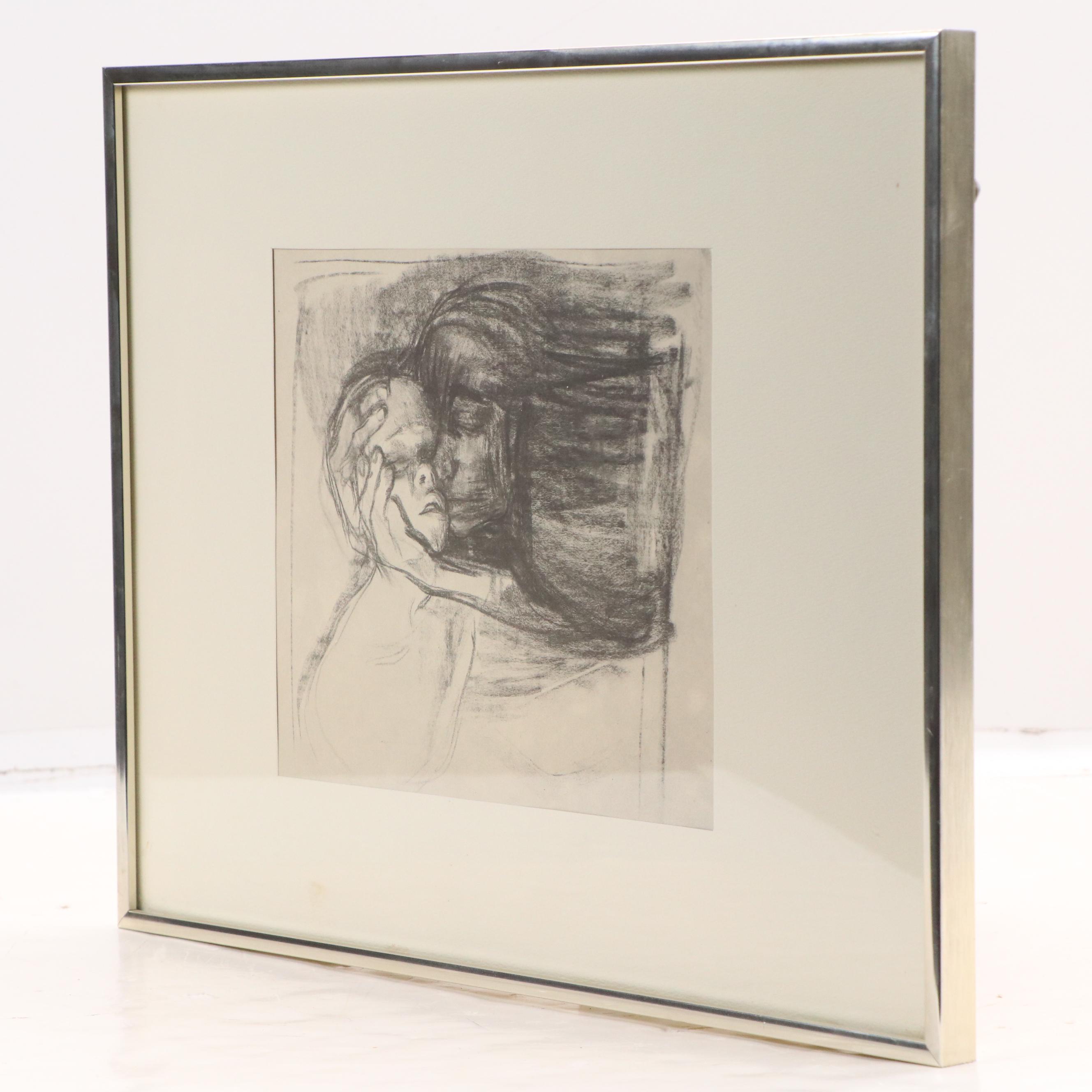 Offset Lithograph After Käthe Kollwitz "Mother and Child"