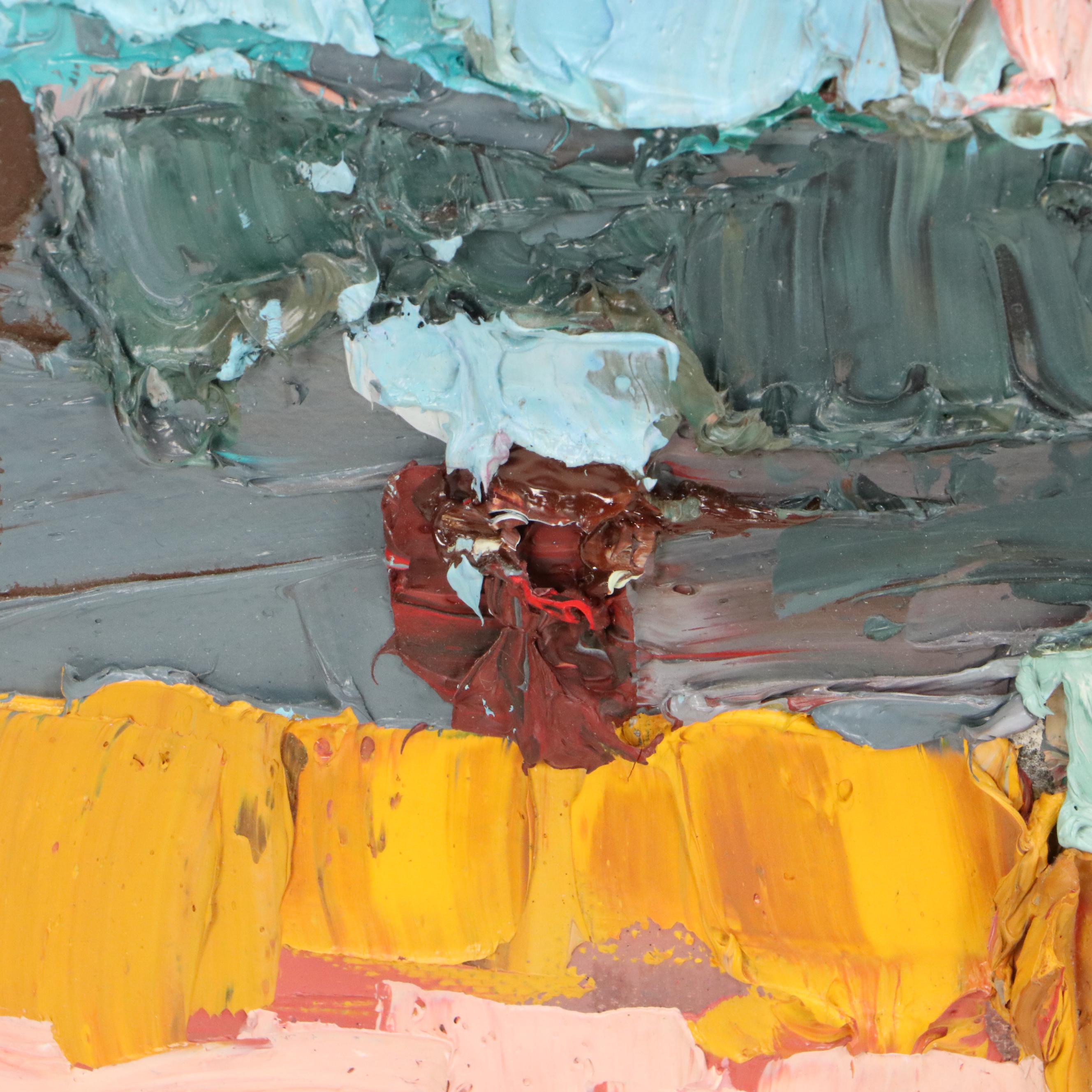 Greg Stoner Impasto Cityscape Oil Painting "City View"