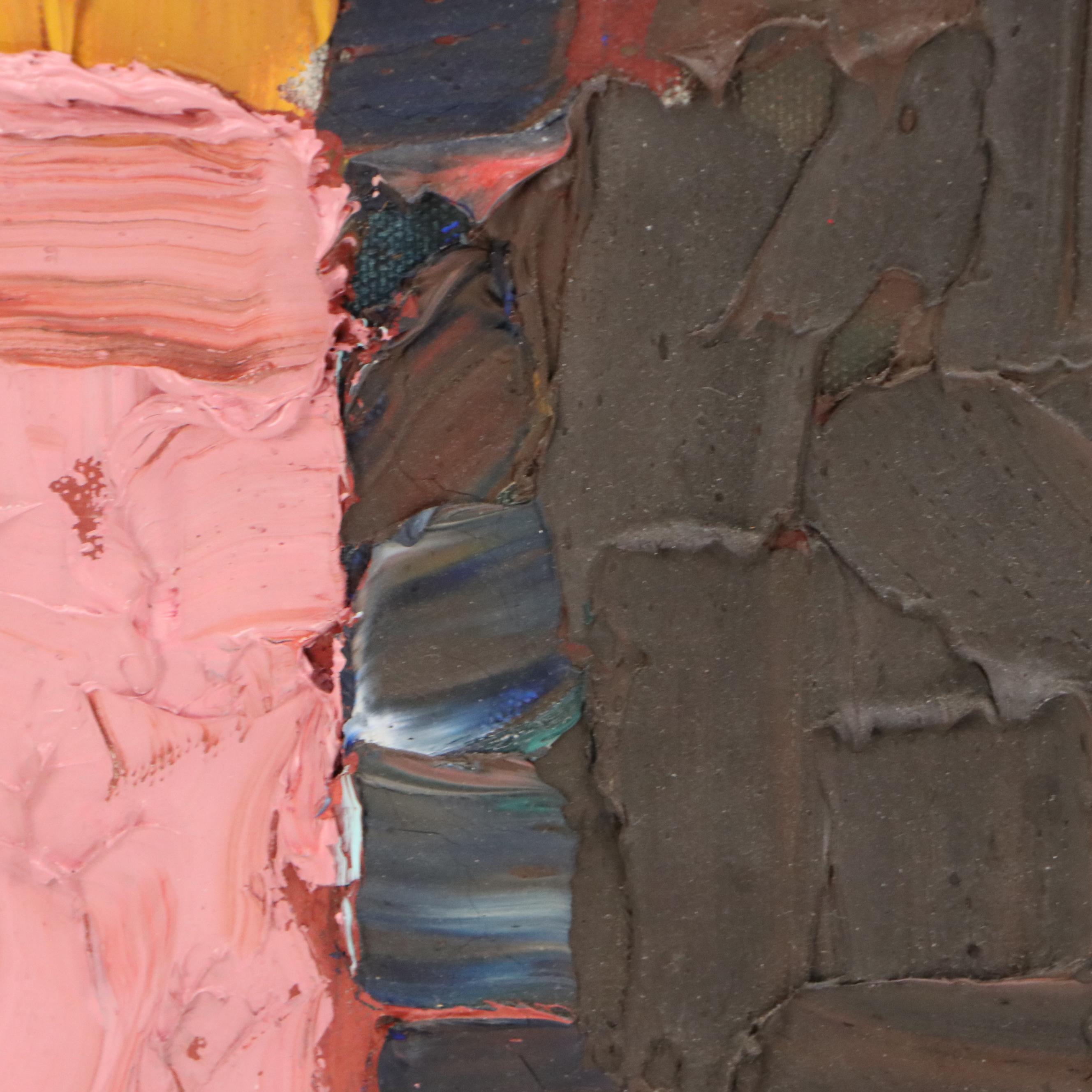 Greg Stoner Impasto Cityscape Oil Painting "City View"