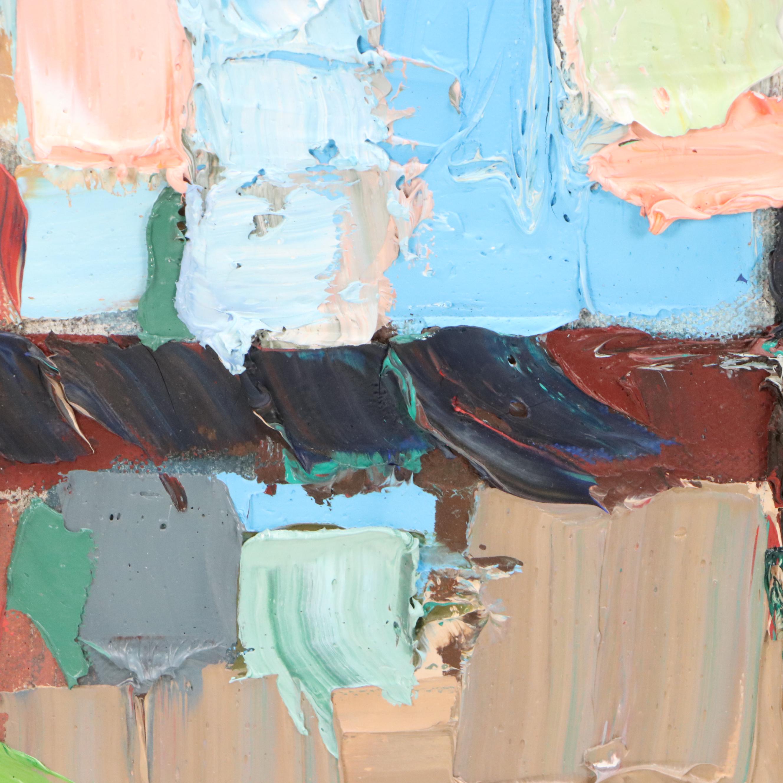 Greg Stoner Impasto Cityscape Oil Painting "City View"