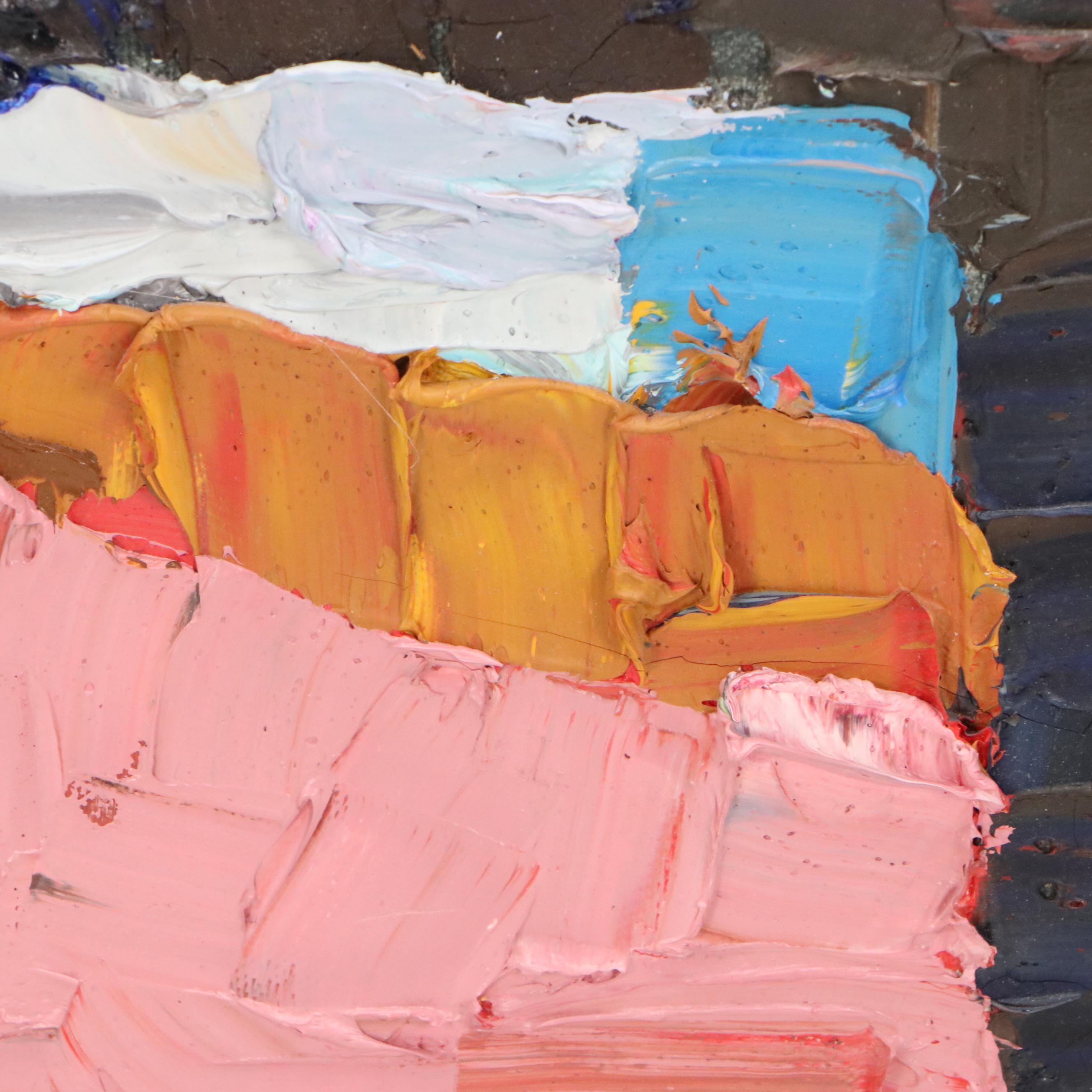 Greg Stoner Impasto Cityscape Oil Painting "City View"