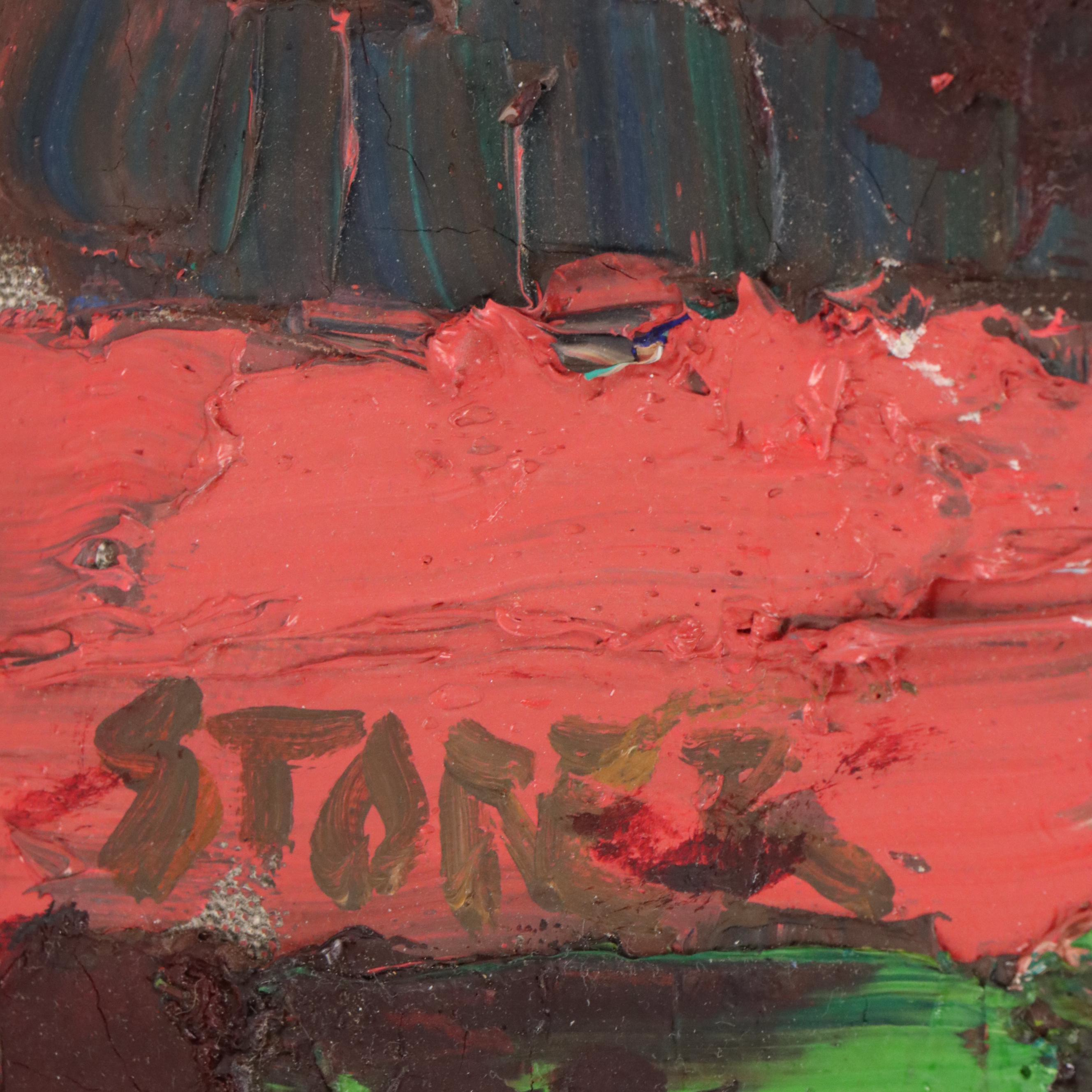 Greg Stoner Impasto Cityscape Oil Painting "City View"