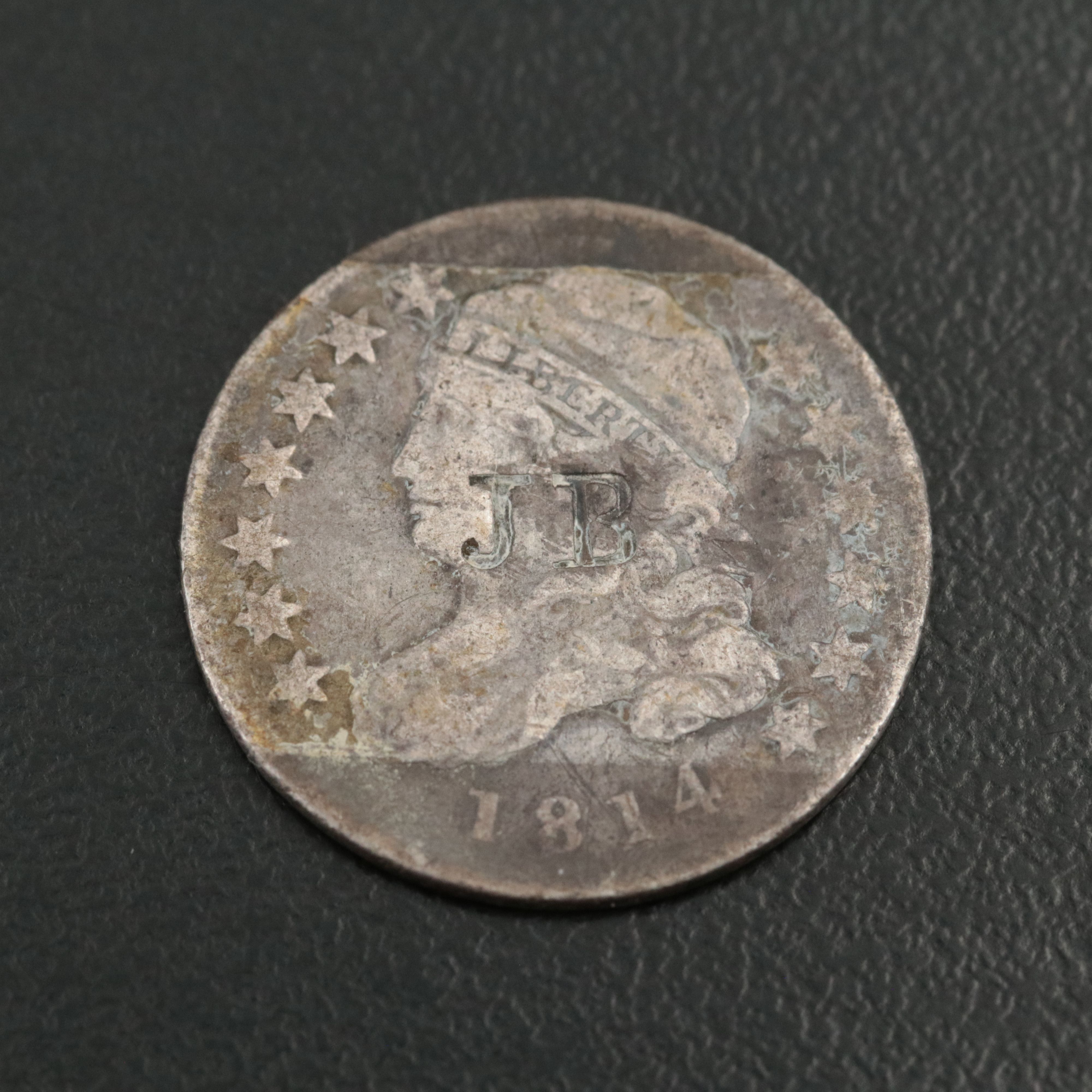 1814 Counter Marked Capped Bust Dime