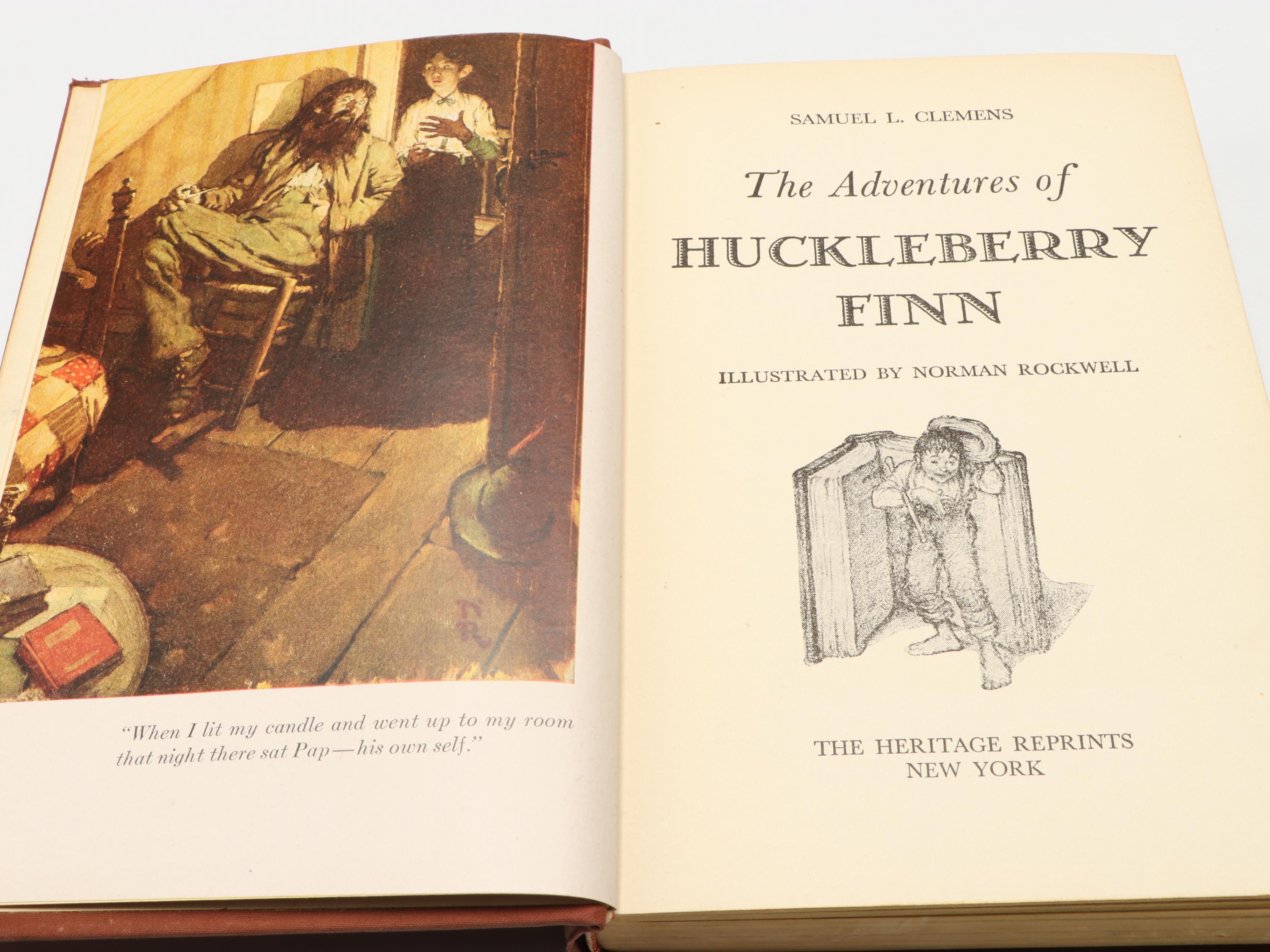 Norman Rockwell Illustrated "The Adventures of Huckleberry Finn" by Mark Twain