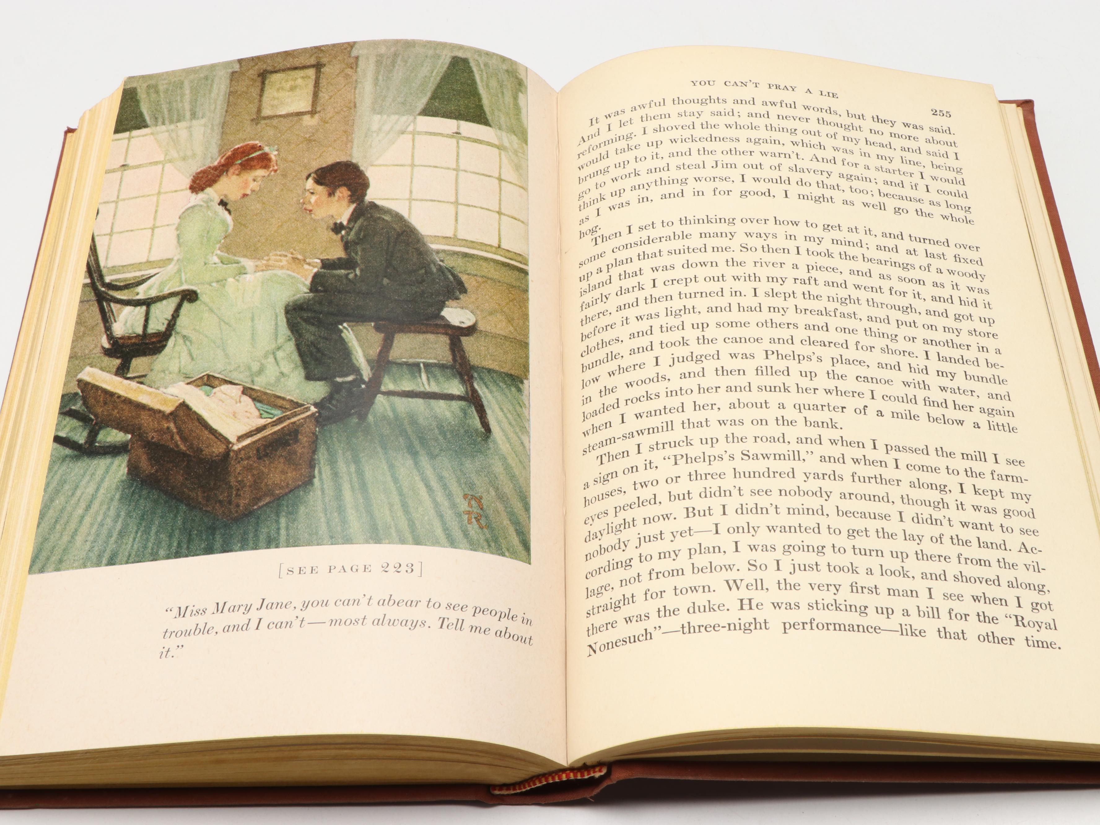 Norman Rockwell Illustrated "The Adventures of Huckleberry Finn" by Mark Twain