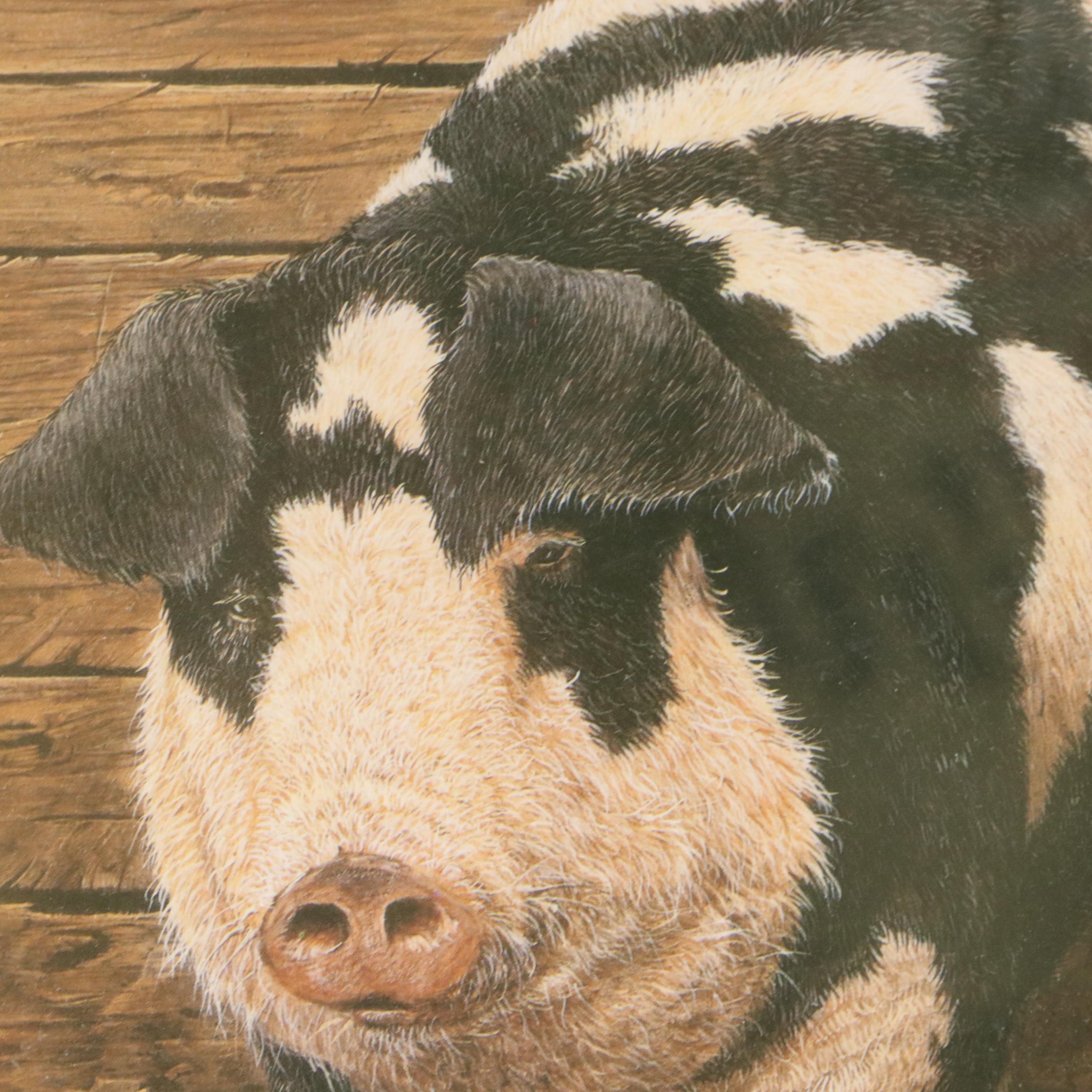 Bill Burkett Offset Lithograph "The Executive Committee"