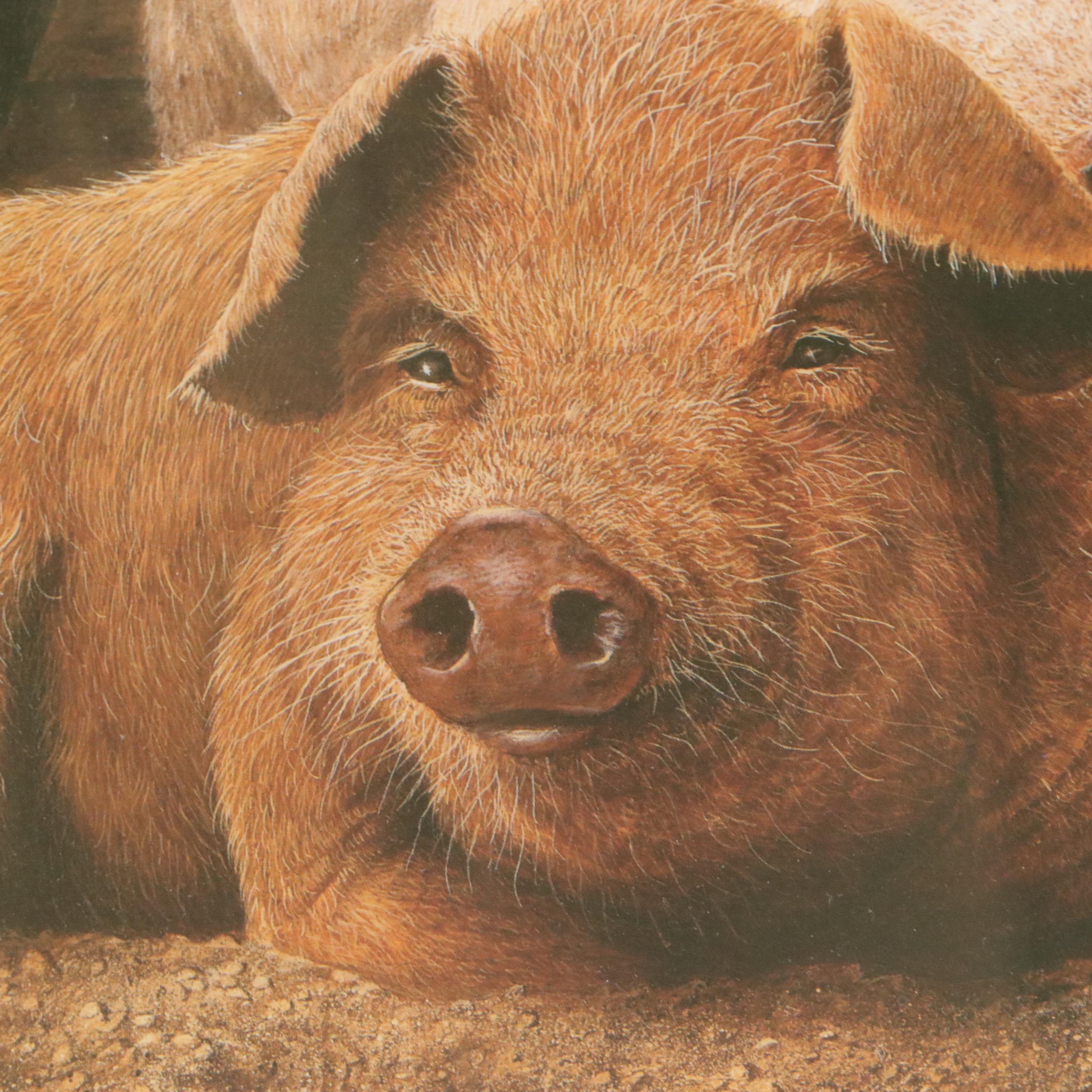 Bill Burkett Offset Lithograph "The Executive Committee"