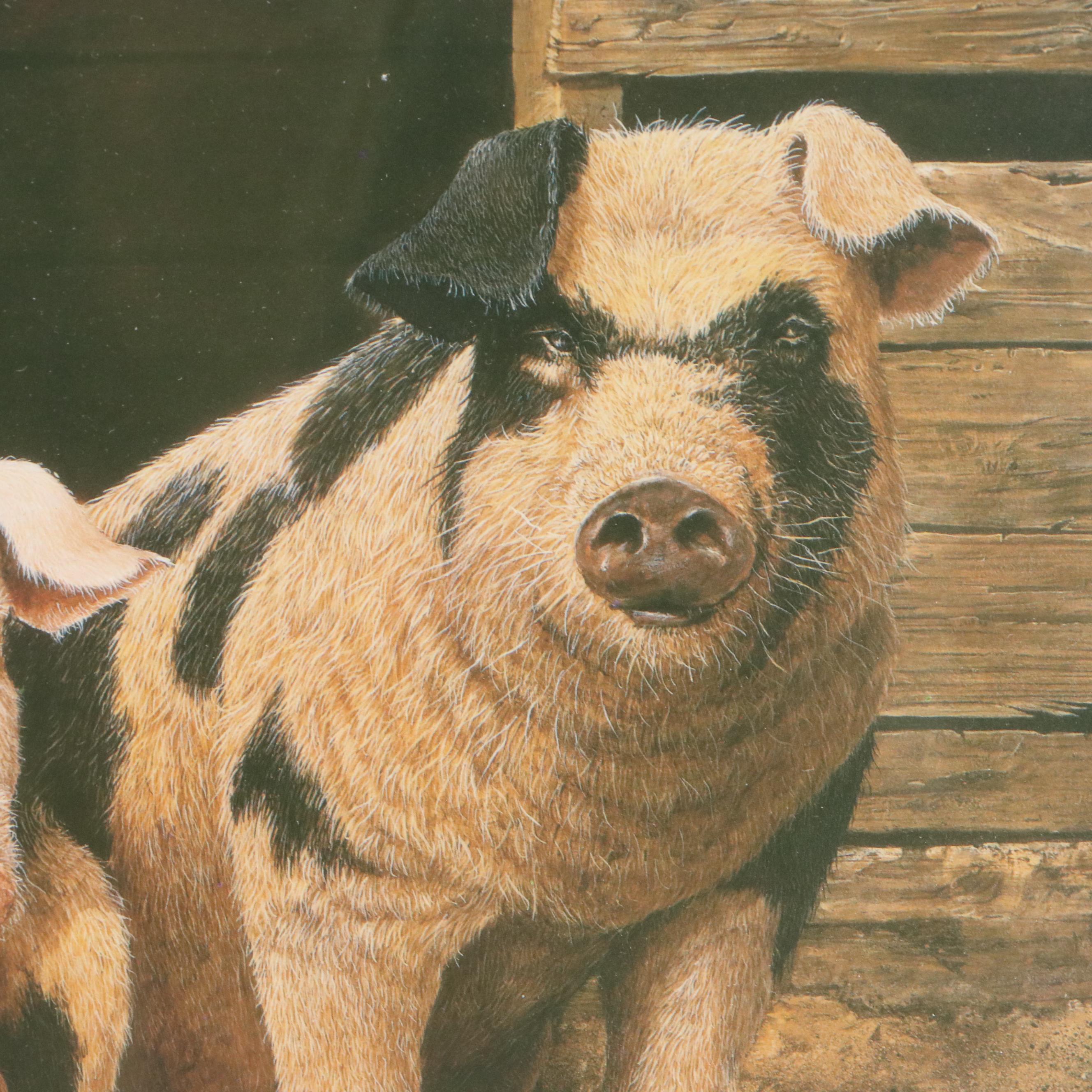 Bill Burkett Offset Lithograph "The Executive Committee"