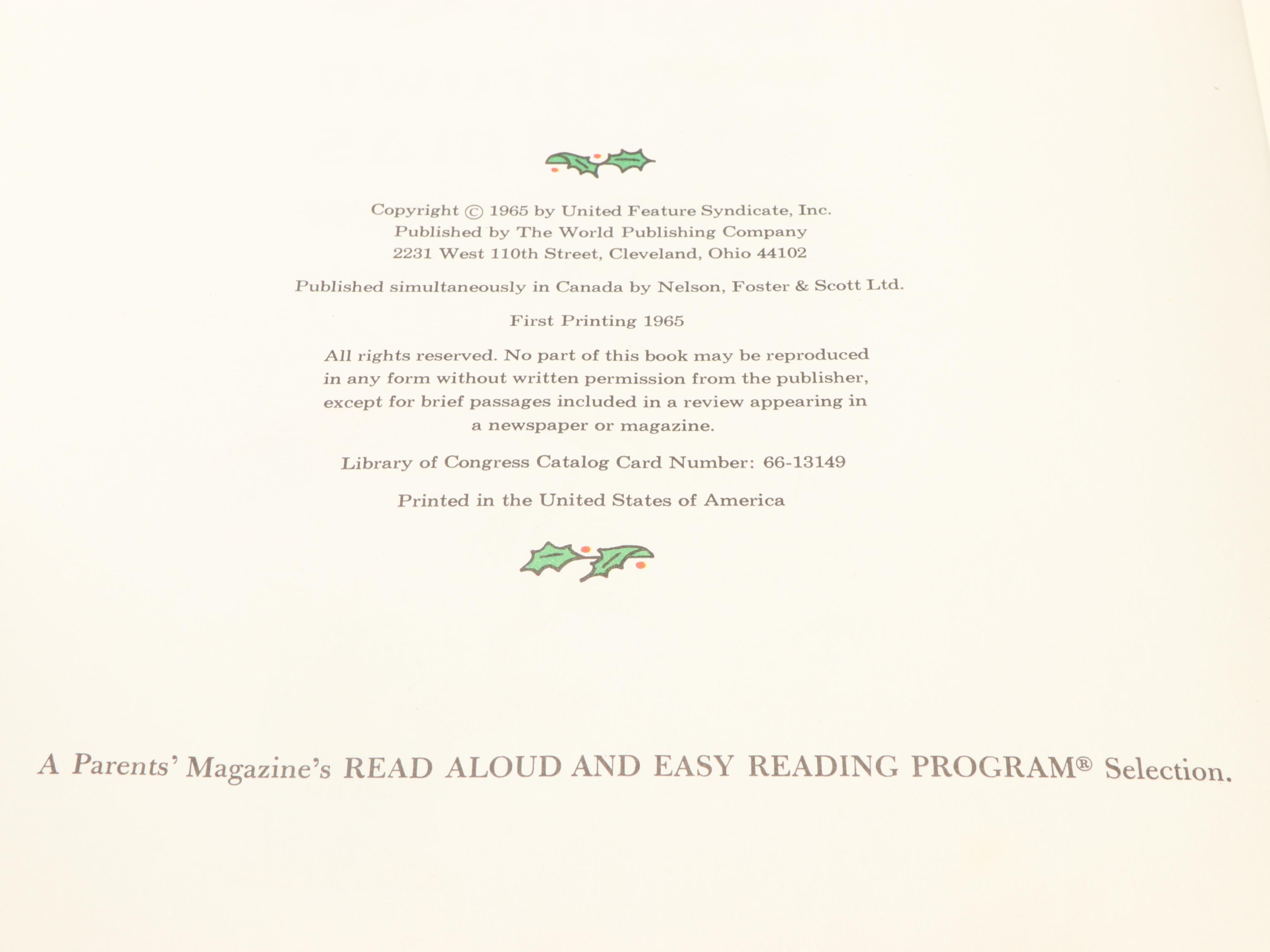 First Printing "A Charlie Brown Christmas" by Charles M. Schulz, 1965